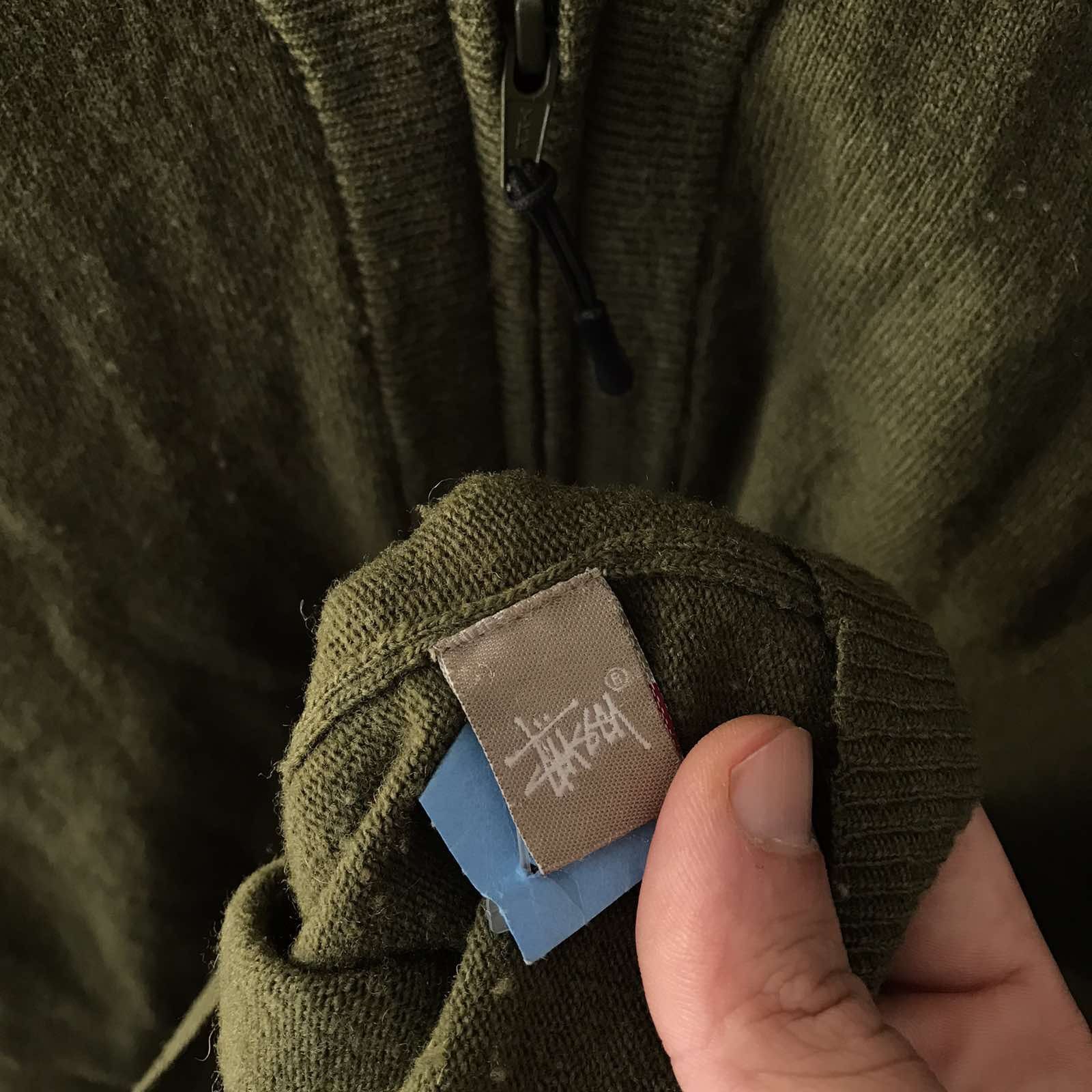 Stussy Vintage Stussy Knit Olive Collar Cardigan Zip Up 90s Size US XL / EU 56 / 4 - 5 Thumbnail