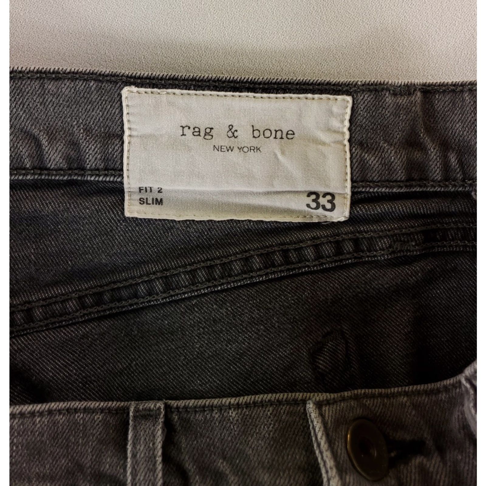 Rag & Bone rag & bone Fit 2 Slim Jeans Gray Mens 34 33x34? Size US 34 / EU 50 - 2 Thumbnail