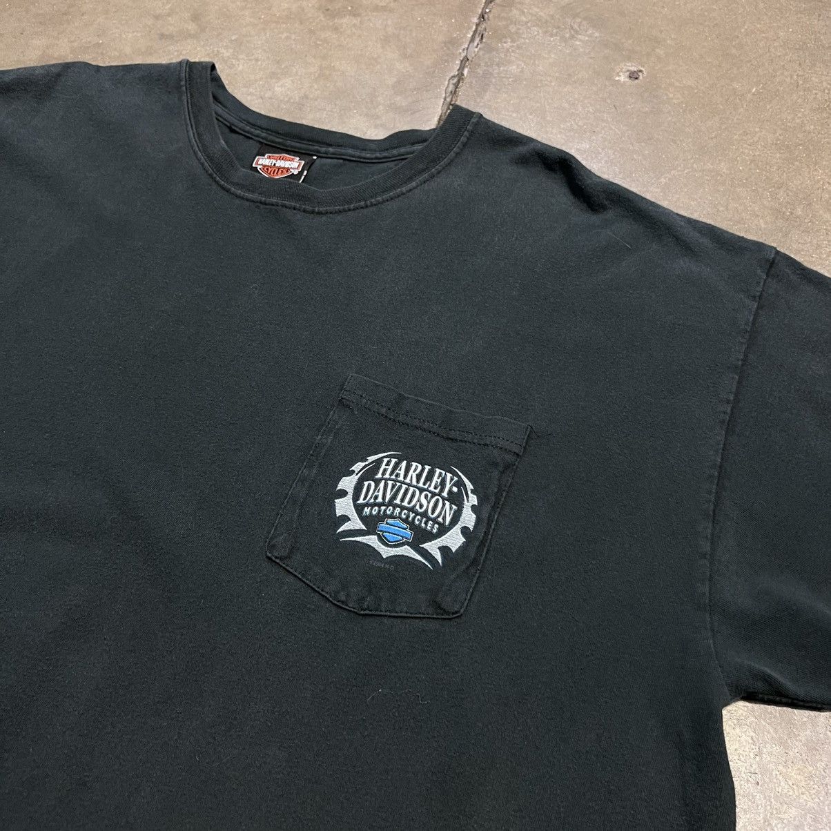 Harley Davidson × Vintage Vintage Harley Davidson Tshirt Motorcycle Biker Pocket Faded Size US XXL / EU 58 / 5 - 6 Thumbnail
