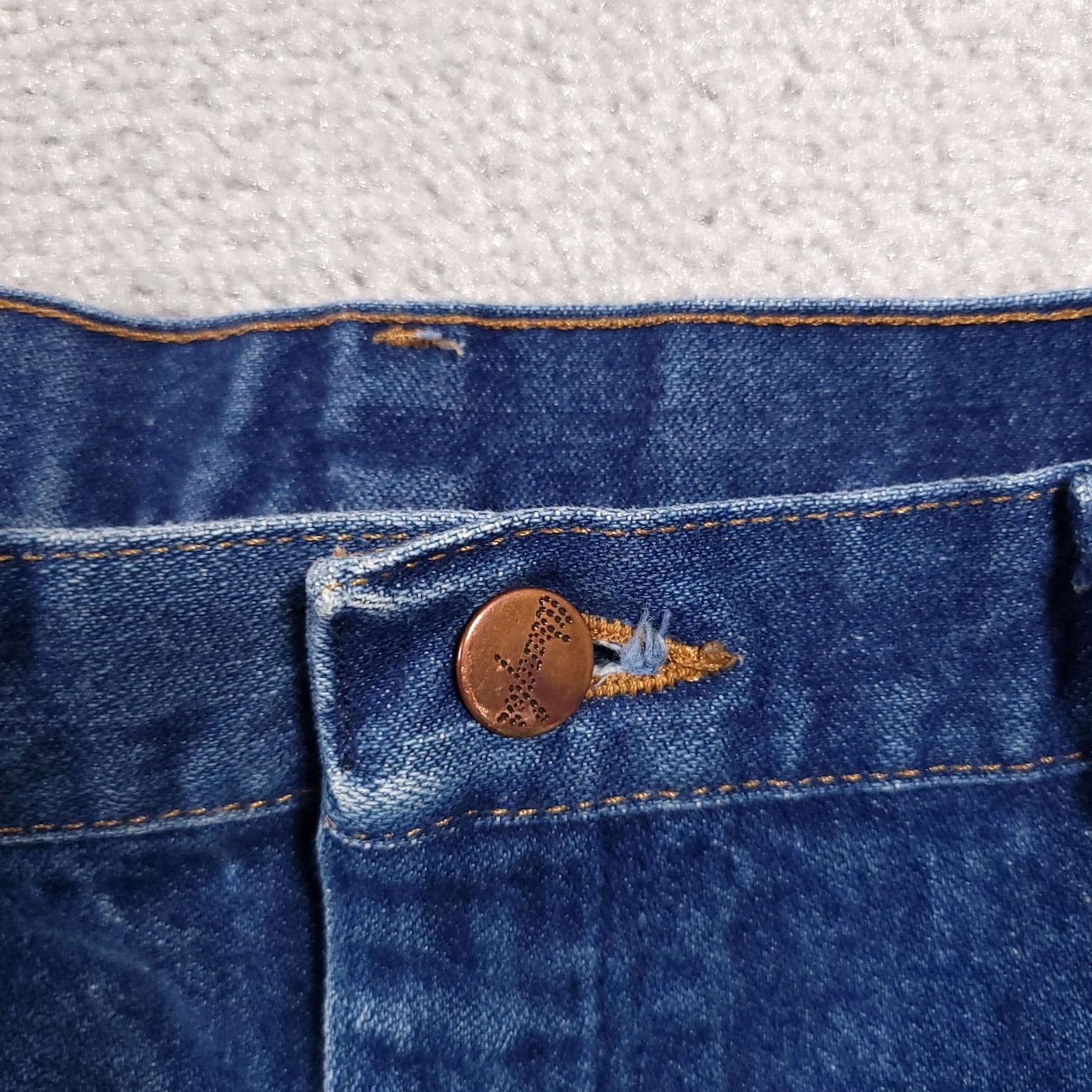 Wrangler VINTAGE Wrangler 13MWZ Original Fit Jeans Mens 36x30 Cowboy Cut Workwear Blue Denim Leather? Size US 36 / EU 52 - 4 Thumbnail