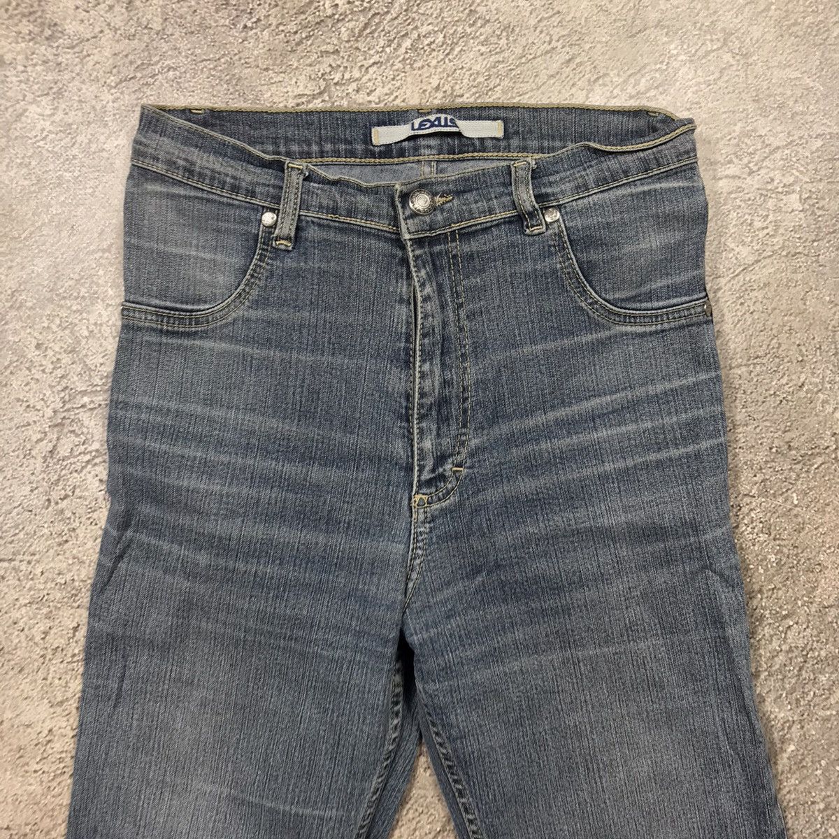 Vintage Vintage 90s Japan Distressed Low Rise Flared Jeans Grunge 28 Size 28" / US 6 / IT 42 - 3 Thumbnail
