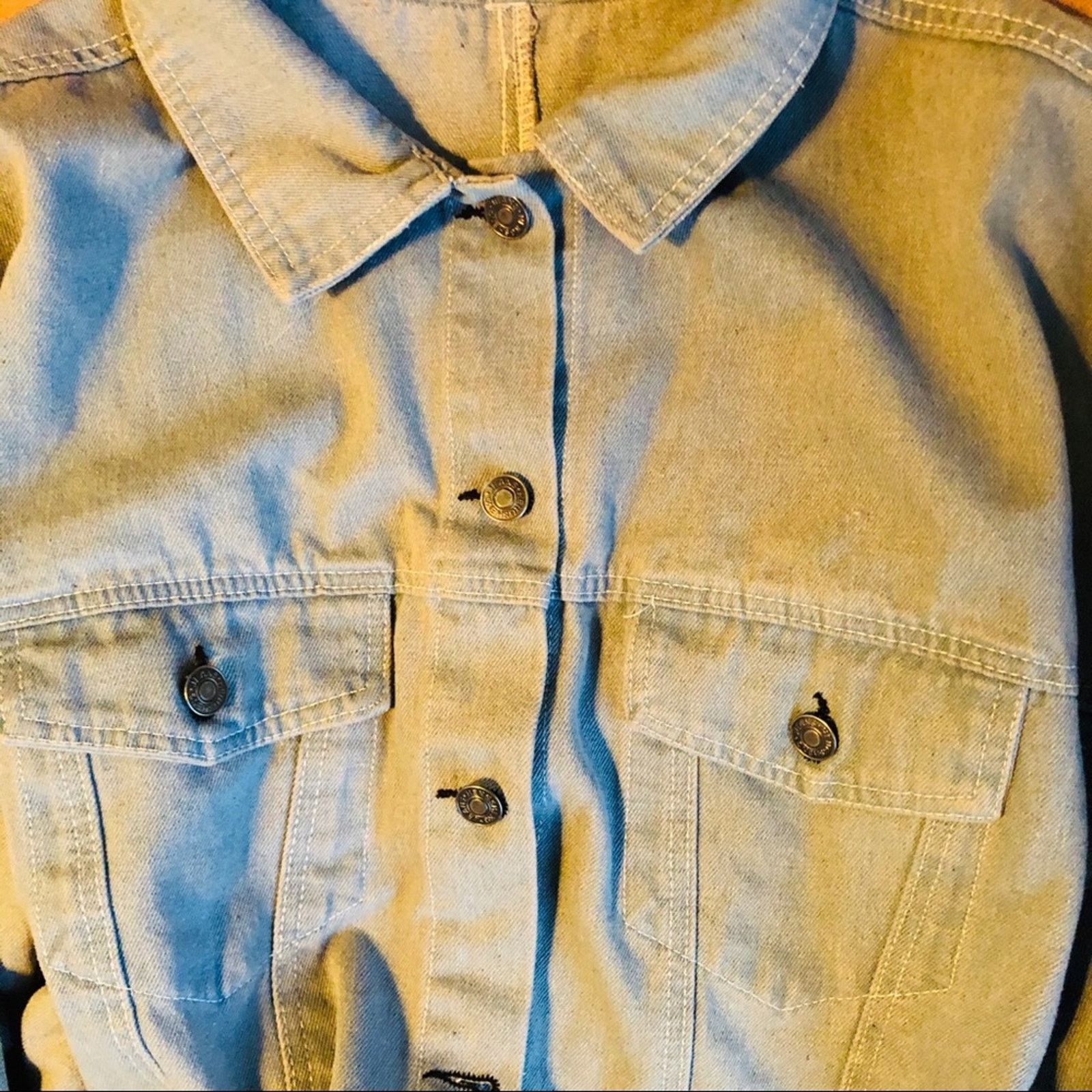 Vintage VINTAGE HENGSHENG Light Soft Blue Denim Button Jean Jacket Size S / US 4 / IT 40 - 6 Thumbnail