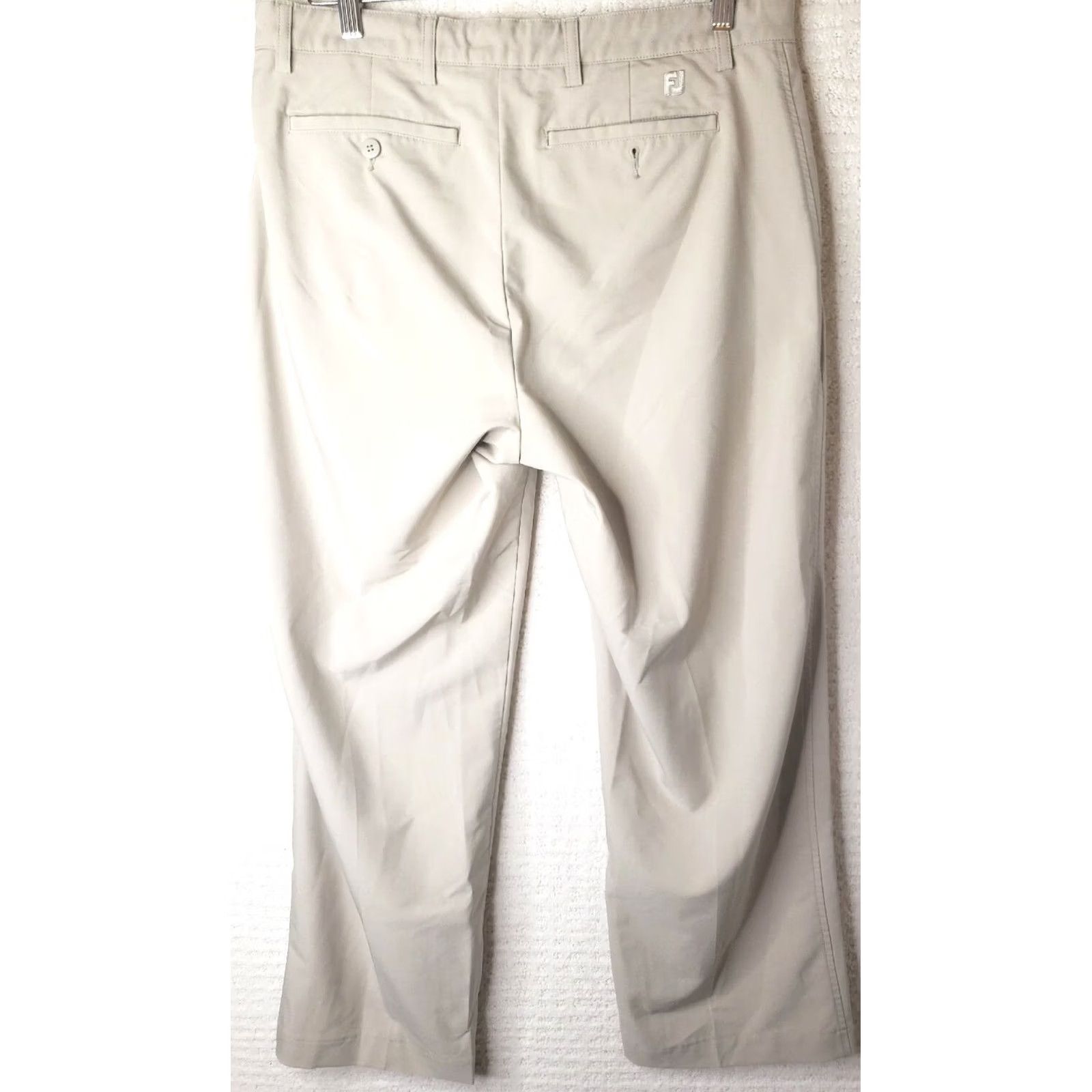 Footjoy FootJoy Pants Mens Golf Performance Athletic Beige Flat Front Stretch Sz 33x28.5* Regular Size Size US 33 - 5 Thumbnail