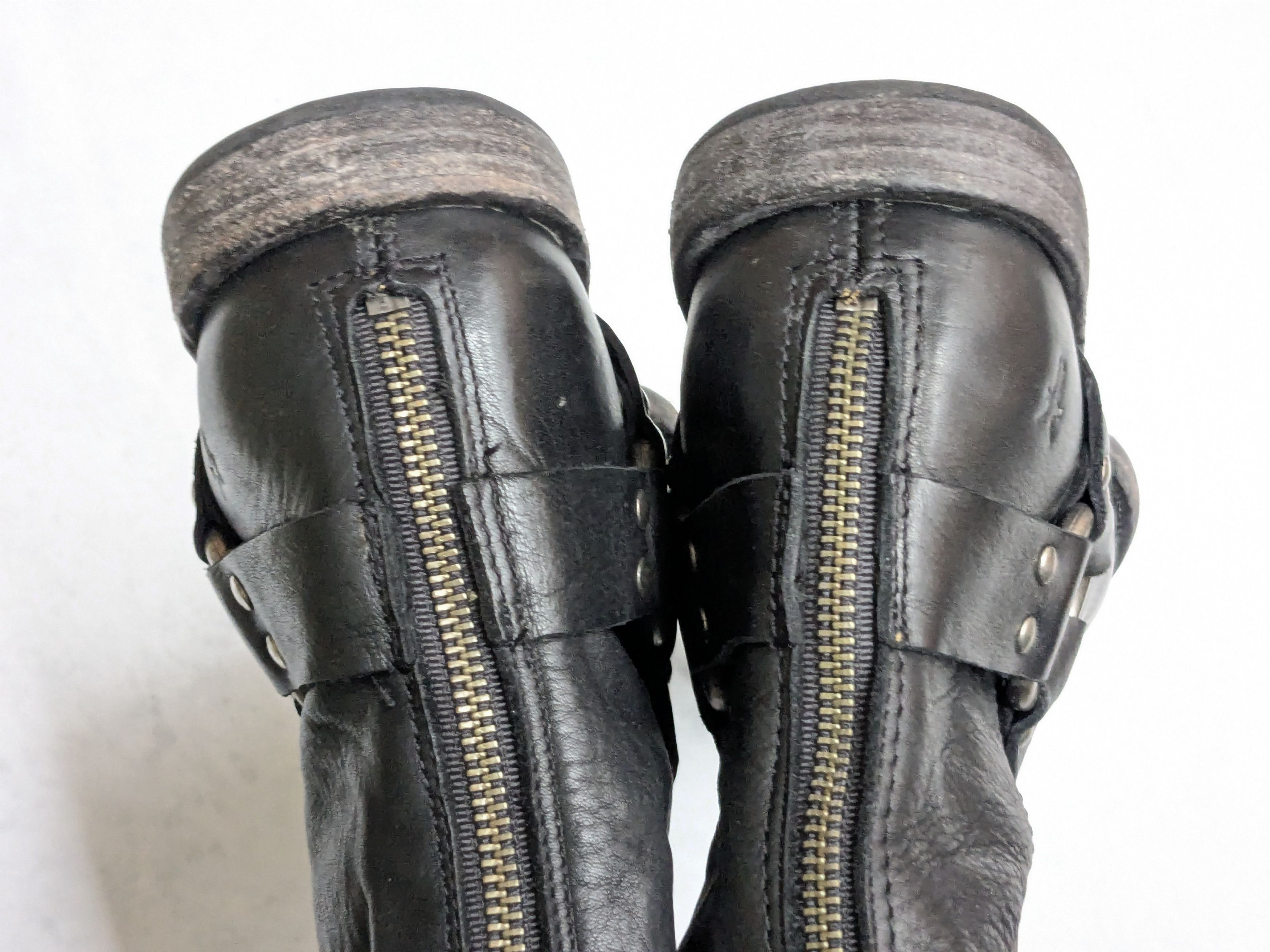 Frye Frye Harness Boots Black Leather 8.5 D Leather Buckle Size US 8.5 / EU 41-42 - 14 Thumbnail