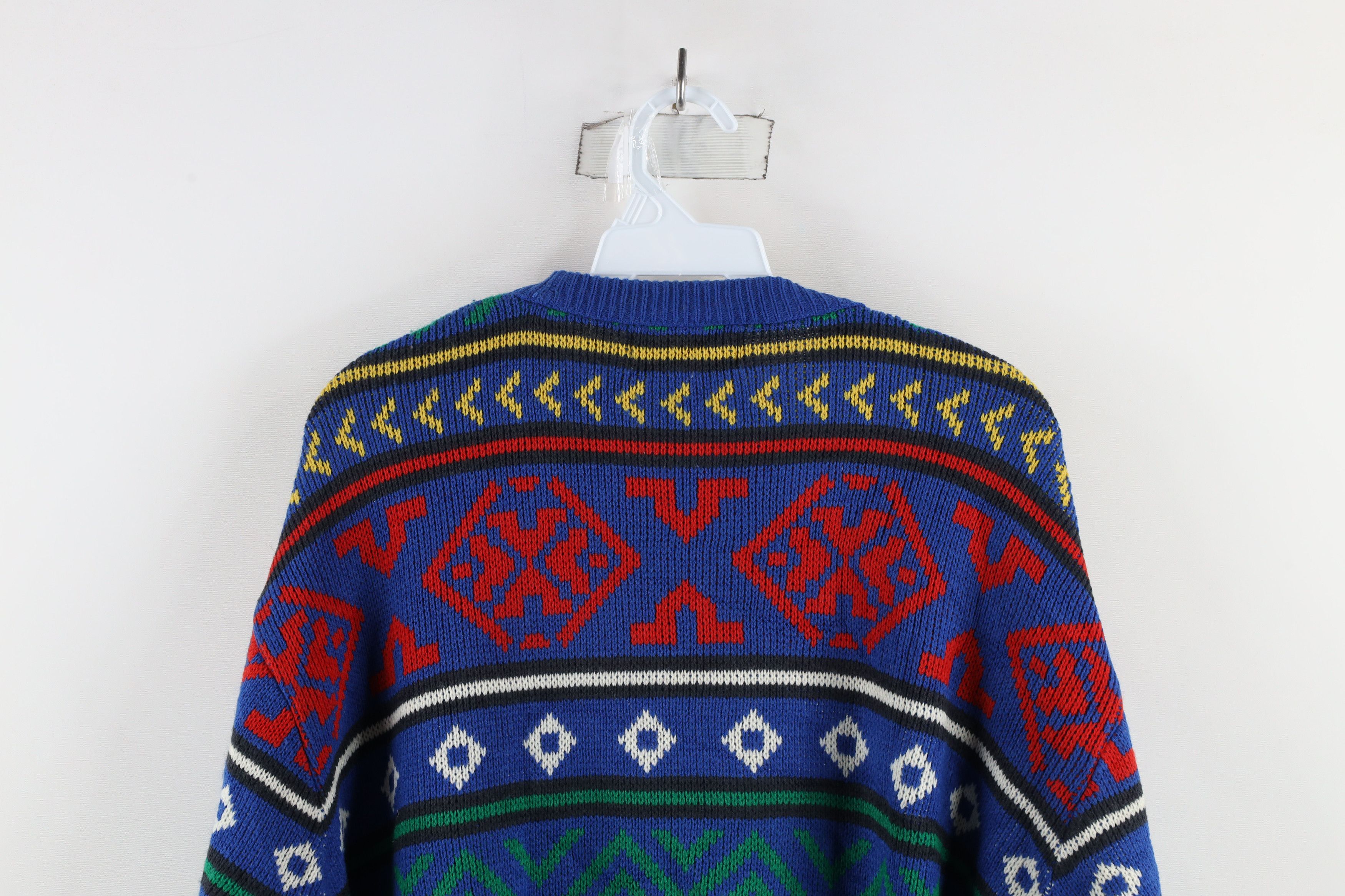 Vintage Vintage 90s Streetwear Southwestern Knit Crewneck Sweater Size US XL / EU 56 / 4 - 7 Thumbnail