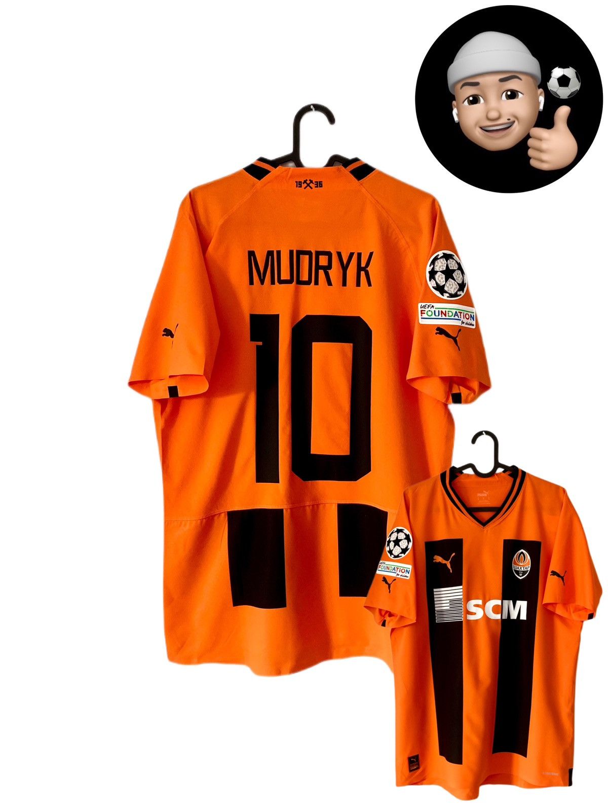 Puma 2022 2023 GAME ISSUE Shakhtar Mudryk Puma Home Soccer Jersey Size US M / EU 48-50 / 2 - 1 Thumbnail