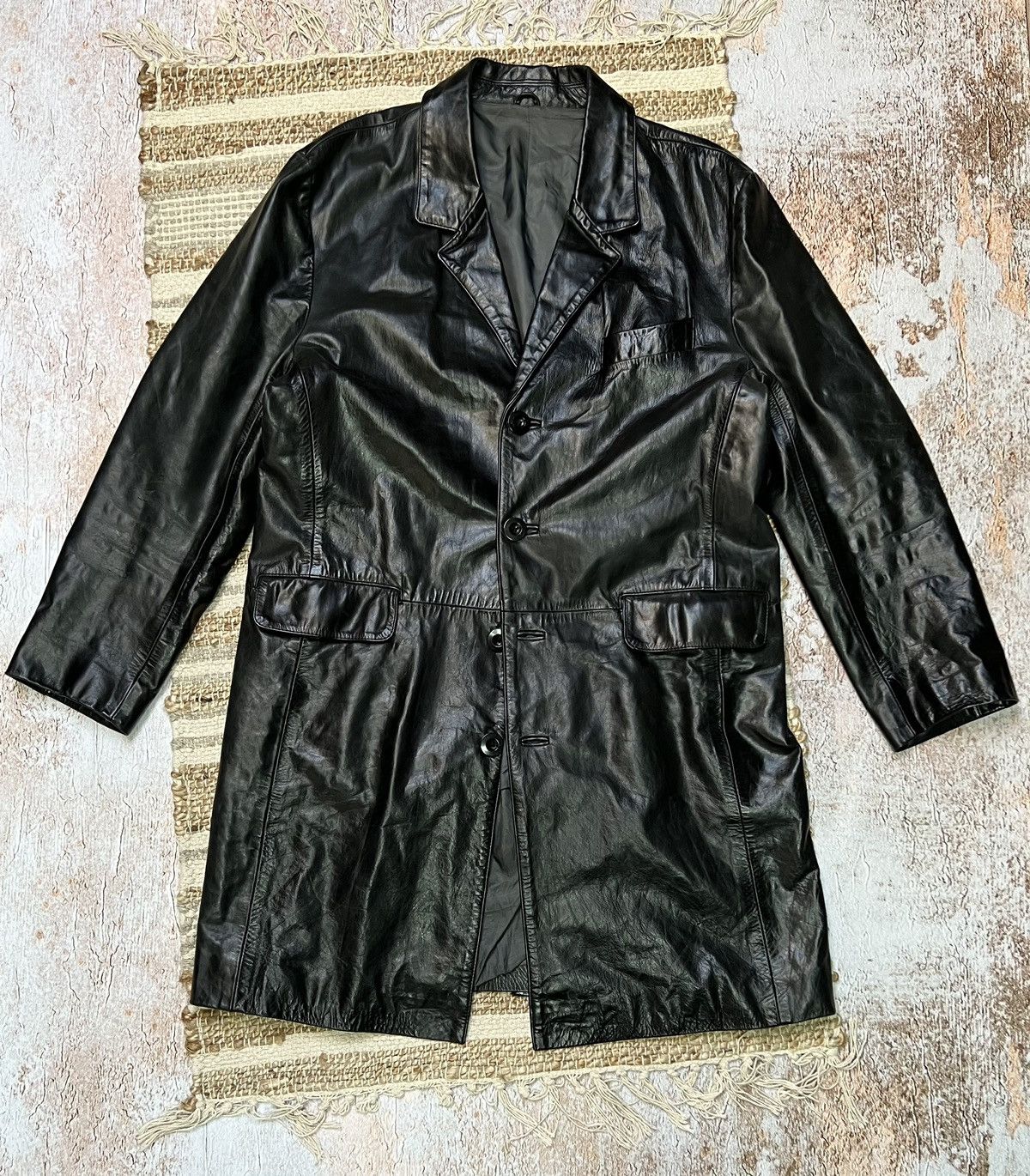 Japanese Brand × Vintage Vintage sick Japanese leather coat Size US L / EU 52-54 / 3 - 1 Thumbnail