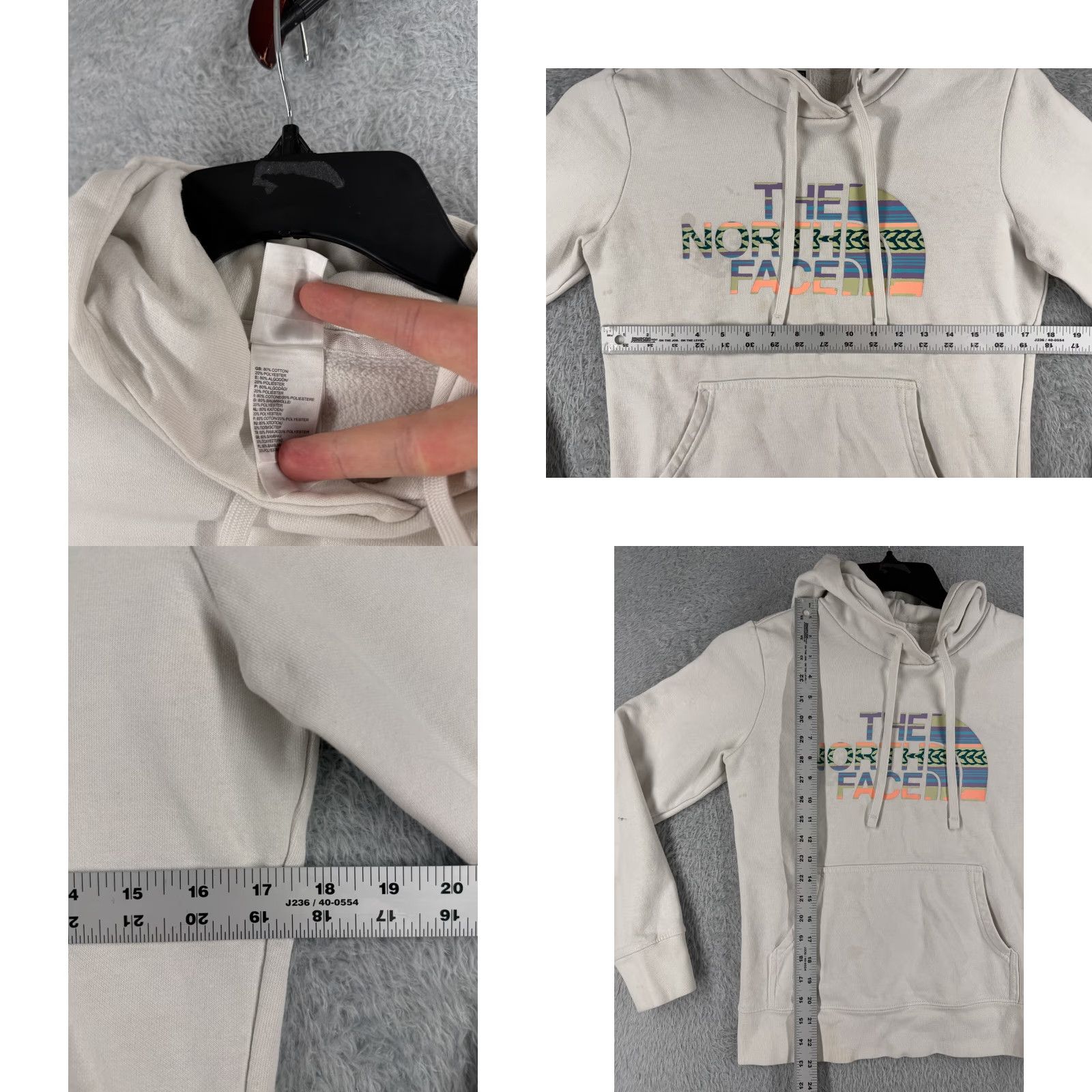 The North Face The North Face Sweater Women Small White Hoodie Pullover Pockets READ ME Size S / US 4 / IT 40 - 8 Thumbnail