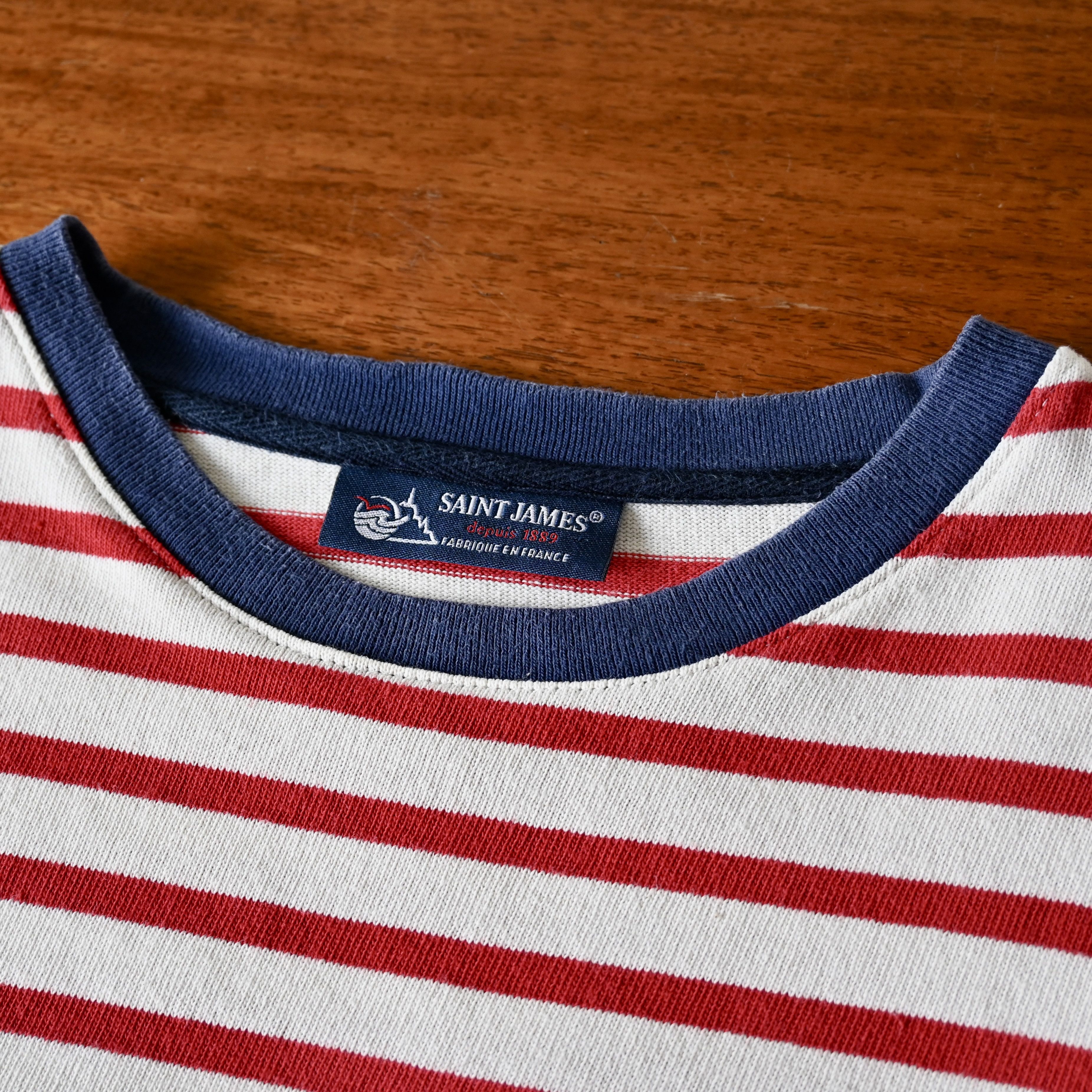 Saint James SAINT JAMES heavyweight ringer crewneck breton shirt, 3.5 Size US S / EU 44-46 / 1 - 7 Thumbnail