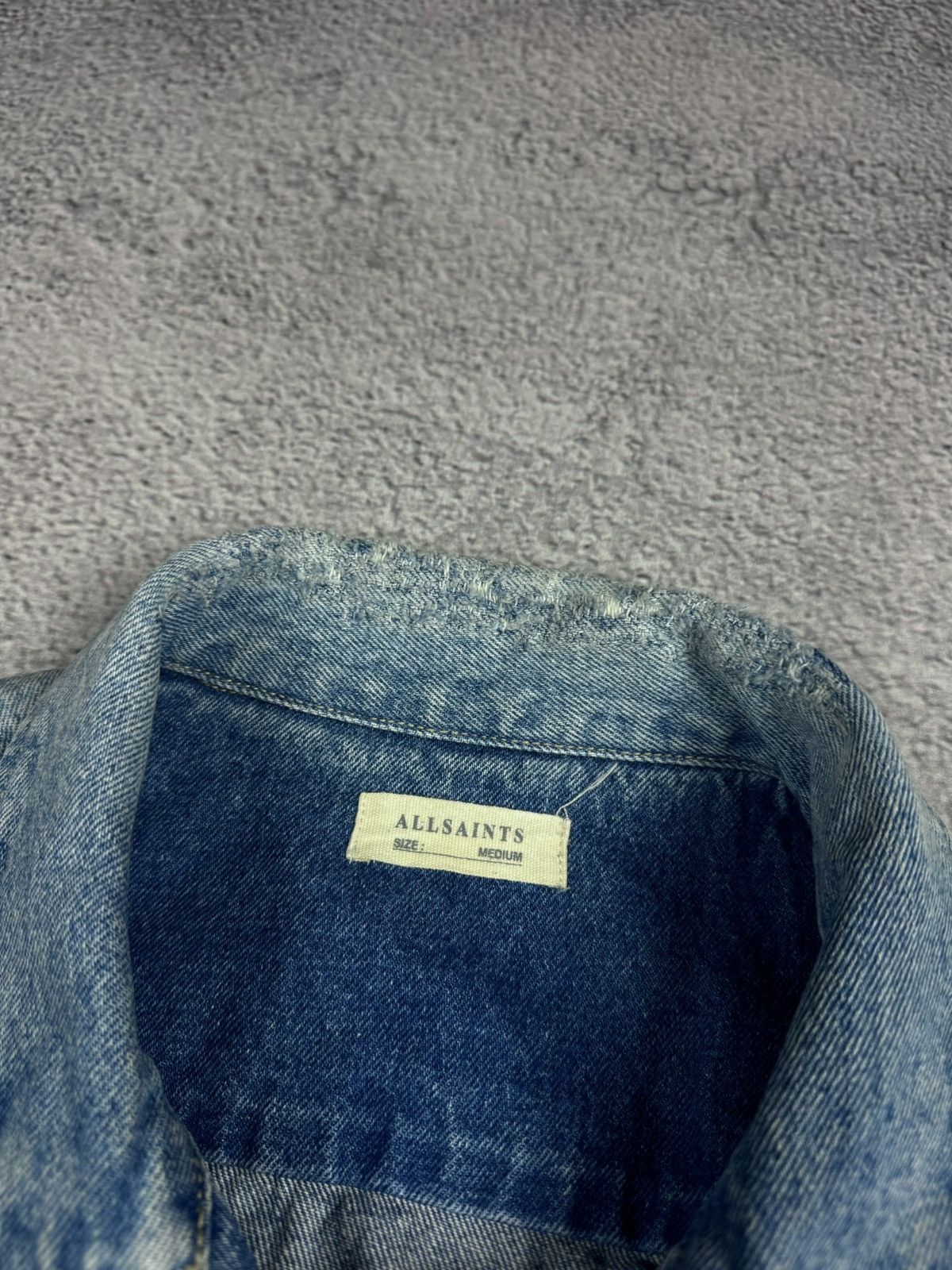 Allsaints All Saints Spitalfields Dustout Distressed Denim Jacket Size US M / EU 48-50 / 2 - 13 Thumbnail
