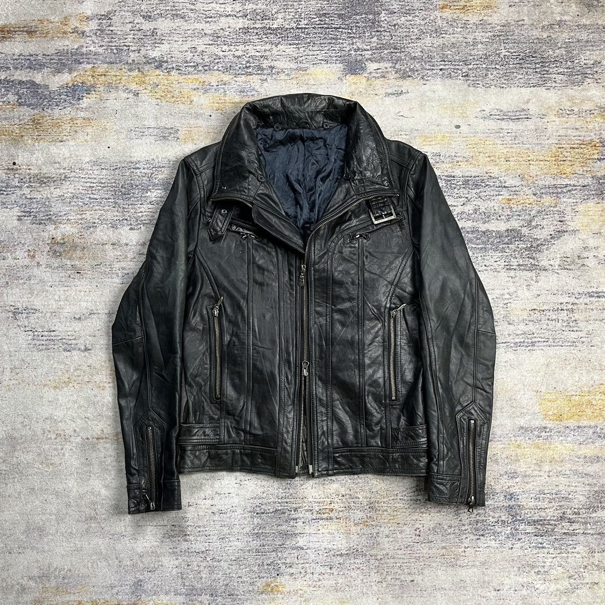 Tornado Mart japan multi zipper riders leather jacket