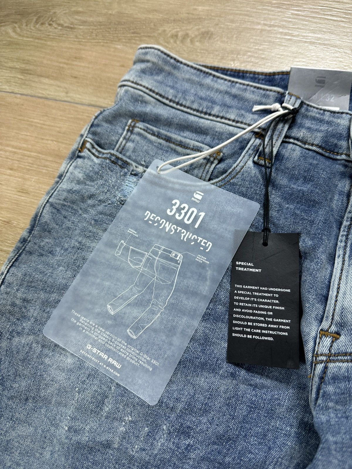 G-Star NEW🏷️ G-Star Raw 3301 Deconstructed Super Slim Denim Jeans Size US 28 / EU 44 - 4 Thumbnail