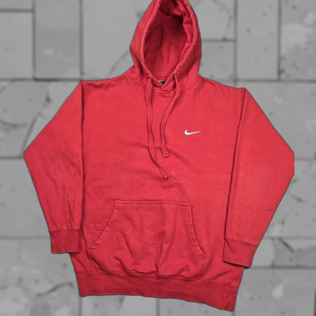 Nike Nike Sportswear Club Fleece Hoodie Mens L Red Sweatshirt Long Sleeve Drawstring Size US L / EU 52-54 / 3 - 1 Thumbnail