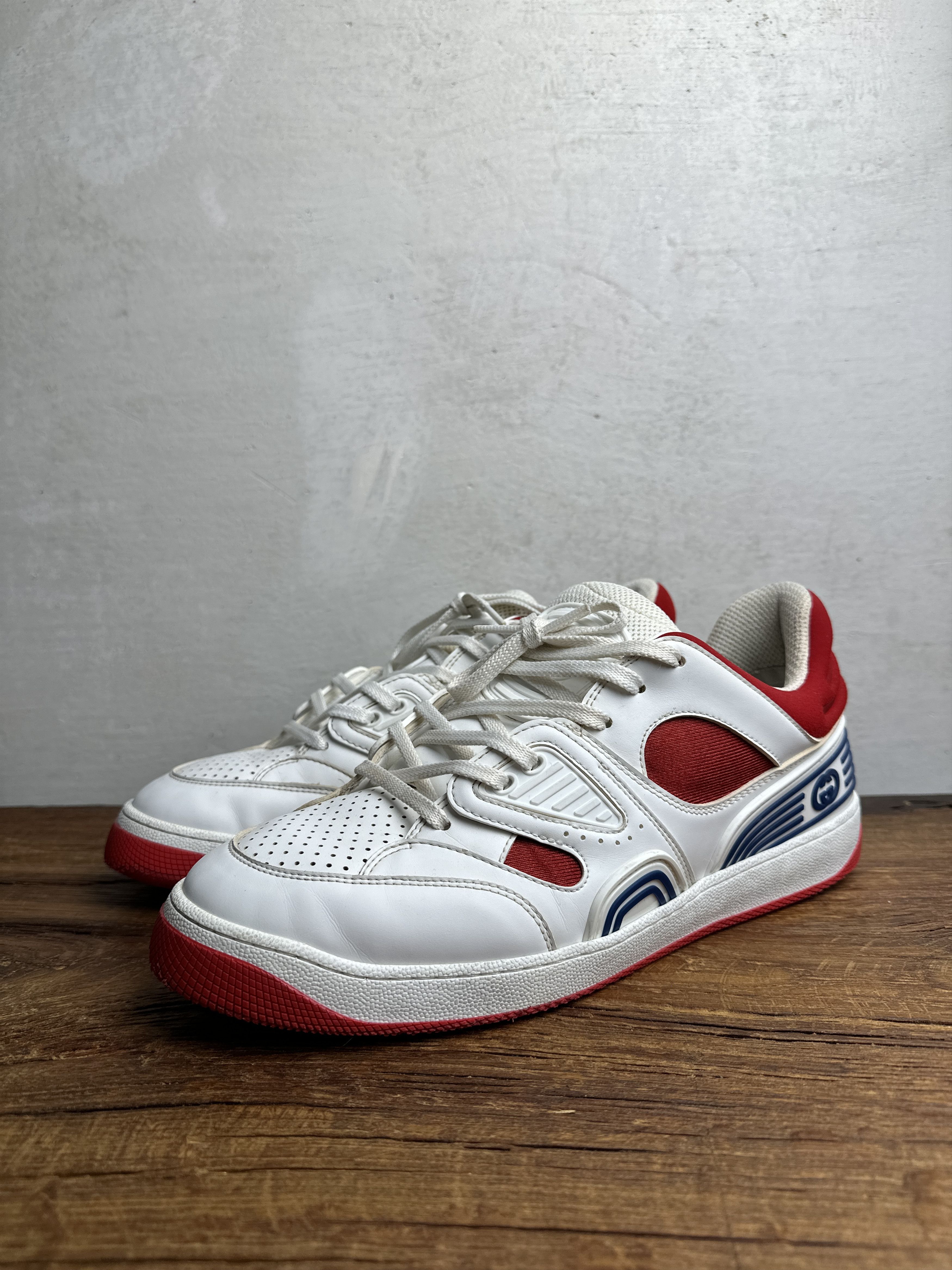 Gucci Gucci Basket Low White Demetra Red Sneakers Size US 10 / EU 43 - 1 Thumbnail