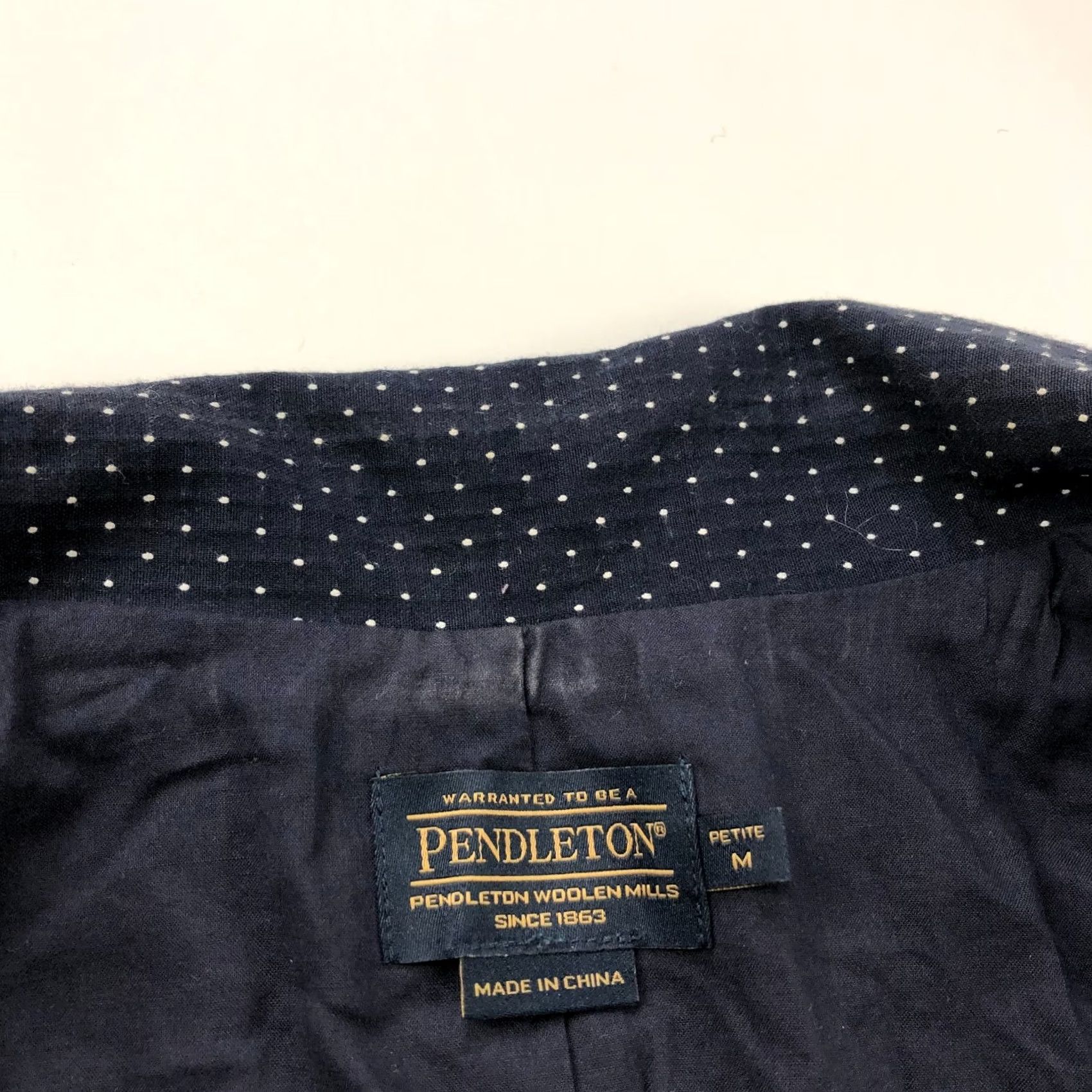 Pendleton Pendleton Blazer Shirt Set Blue Polka Dot 4P Petite 2 Pc Jacket Pants 28W 22L Women Womens Size 27" / US 4 / IT 40 - 7 Thumbnail