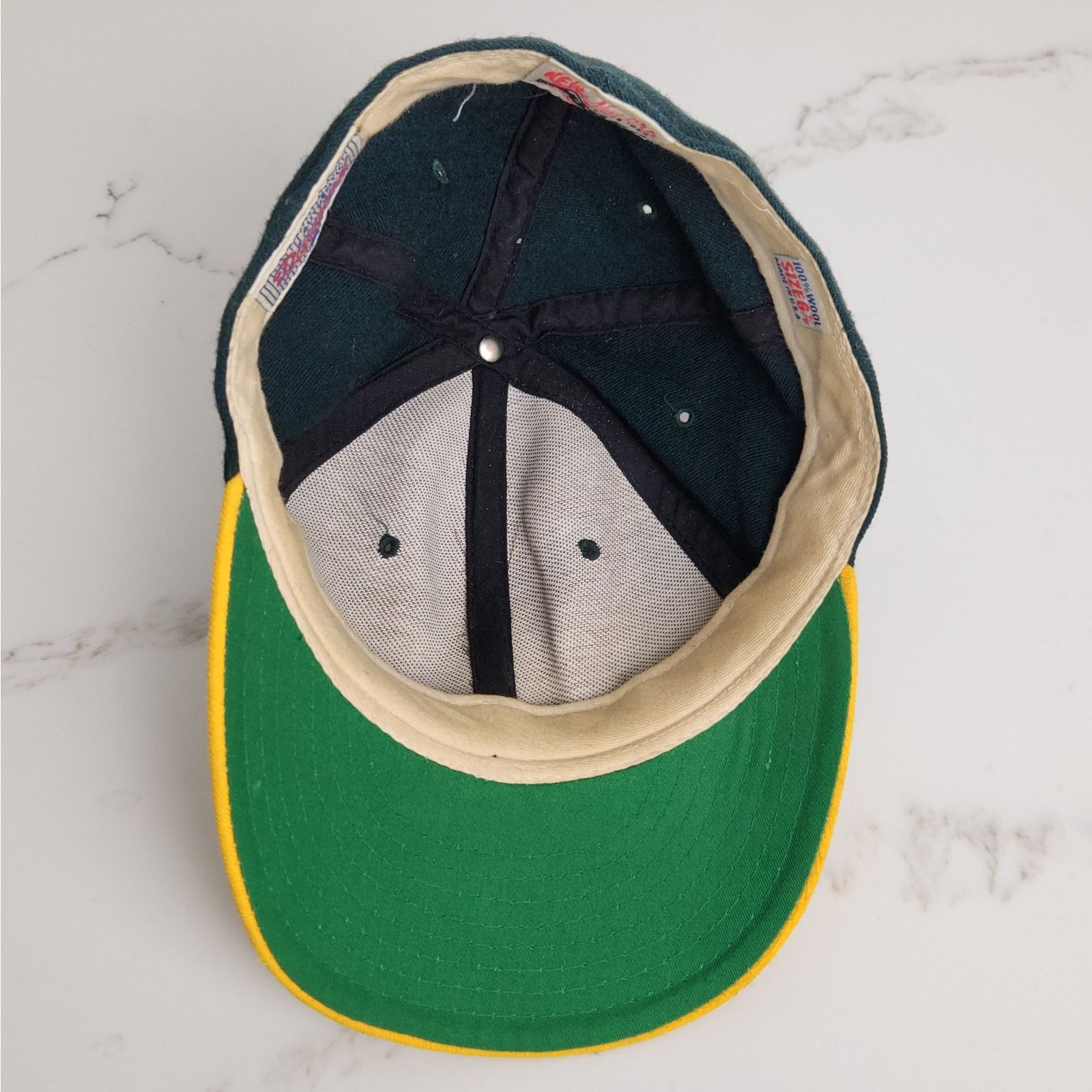 New Era Oakland A's New Era 59 Fifty Wool Baseball Hat Size 6 7/8 Size ONE SIZE - 8 Thumbnail