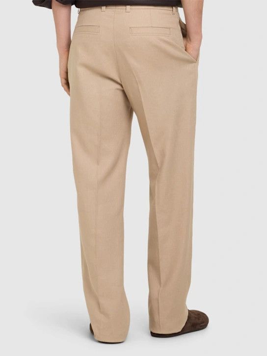 Z Zegna o1lsvrm0525 Oasi Linen Pants in Beige Size US 30 / EU 46 - 4 Thumbnail