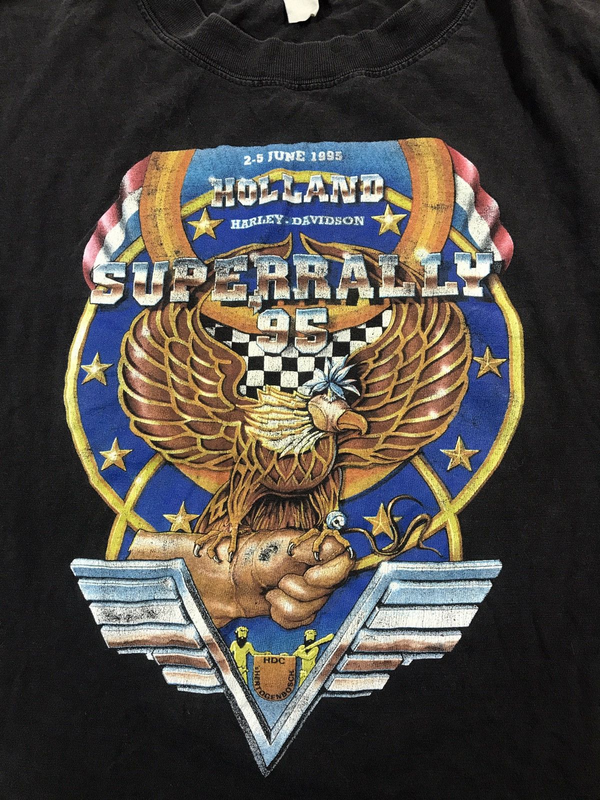 Harley Davidson × Vintage 1995 Harley Davidson T Shirt Super Rally Holland Size US M / EU 48-50 / 2 - 3 Thumbnail