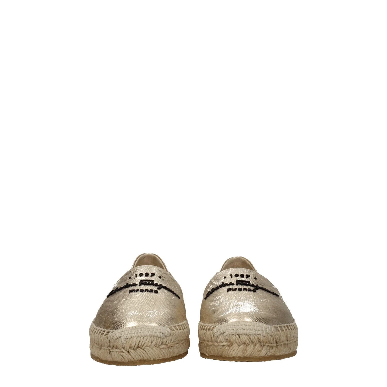 Salvatore Ferragamo ob1o1e1224 Leather Espadrilles in Gold Size US 9.5 / IT 39.5 - 3 Thumbnail