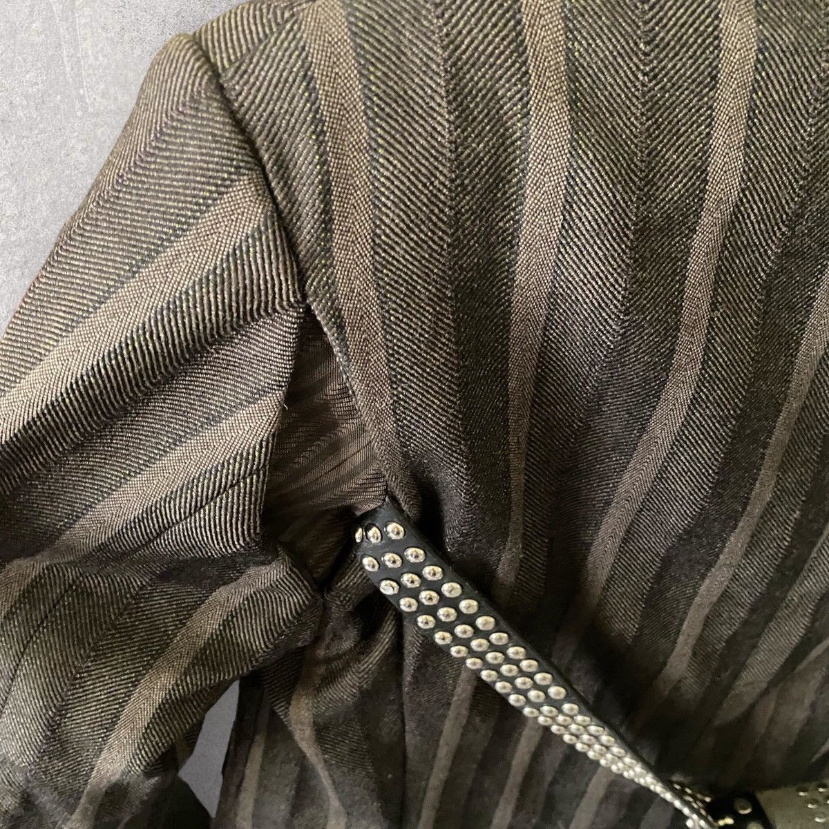 Comme des Garcons Vintage Fall00 Double Layer Blazer With Bondage Stud Strap Size M / US 6-8 / IT 42-44 - 4 Thumbnail