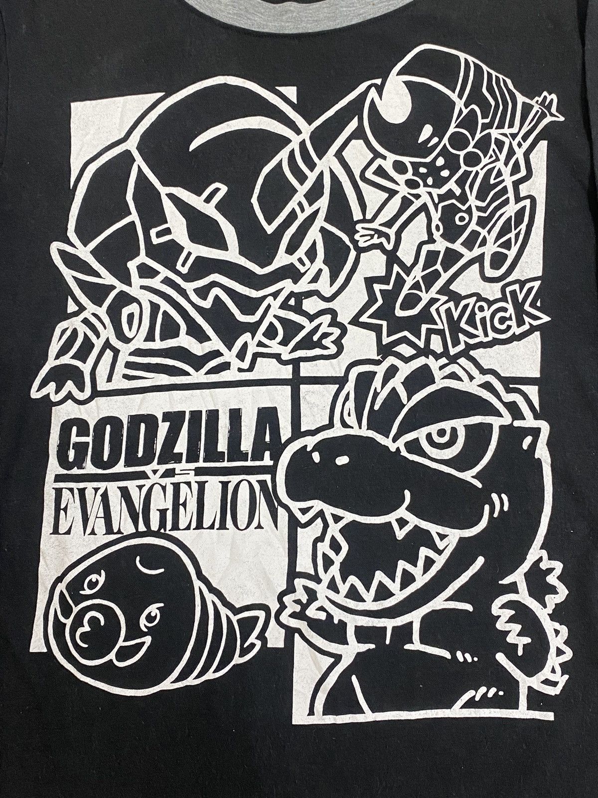 Anime × Japanese Brand Crazy Worn Faded Anima Tohoco Japan Evangelion X Godzilla Size US M / EU 48-50 / 2 - 3 Thumbnail