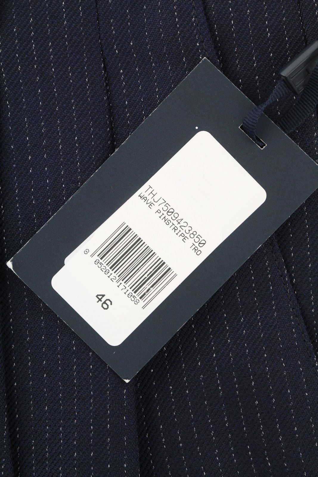 Tommy Hilfiger WAVE PINSTRIPE W31 Blue Wool Blend Pleated Leg Pants 85343 Size US 31 - 11 Thumbnail