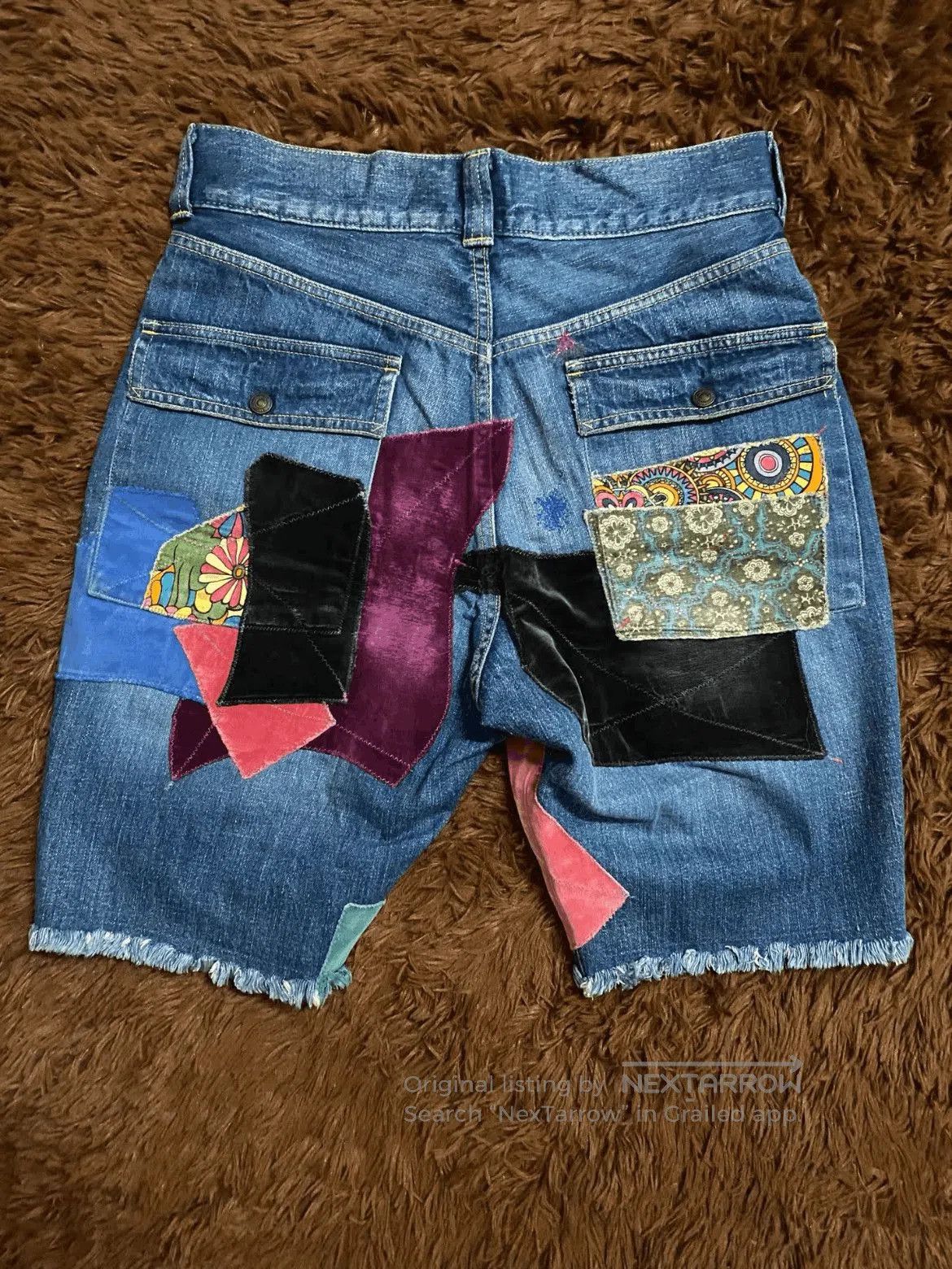 Kapital Sz 2 KAPITAL 14AW BORO Patches Denim Shorts. Size US 30 / EU 46 - 2 Thumbnail