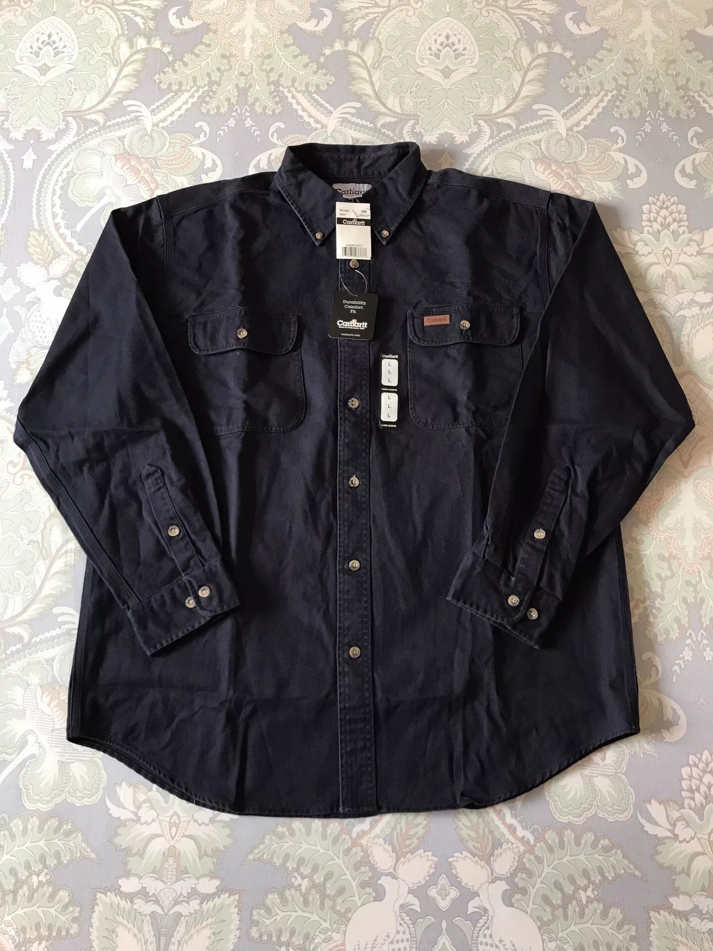Carhartt Carhartt S09 MDT Midnight Blue Work Shirt Size US L / EU 52-54 / 3 - 1 Thumbnail