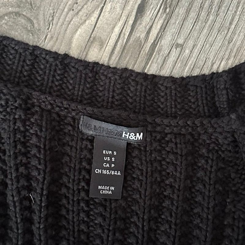 H&M h&m black knit button up sweater jacket Size S / US 4 / IT 40 - 3 Thumbnail
