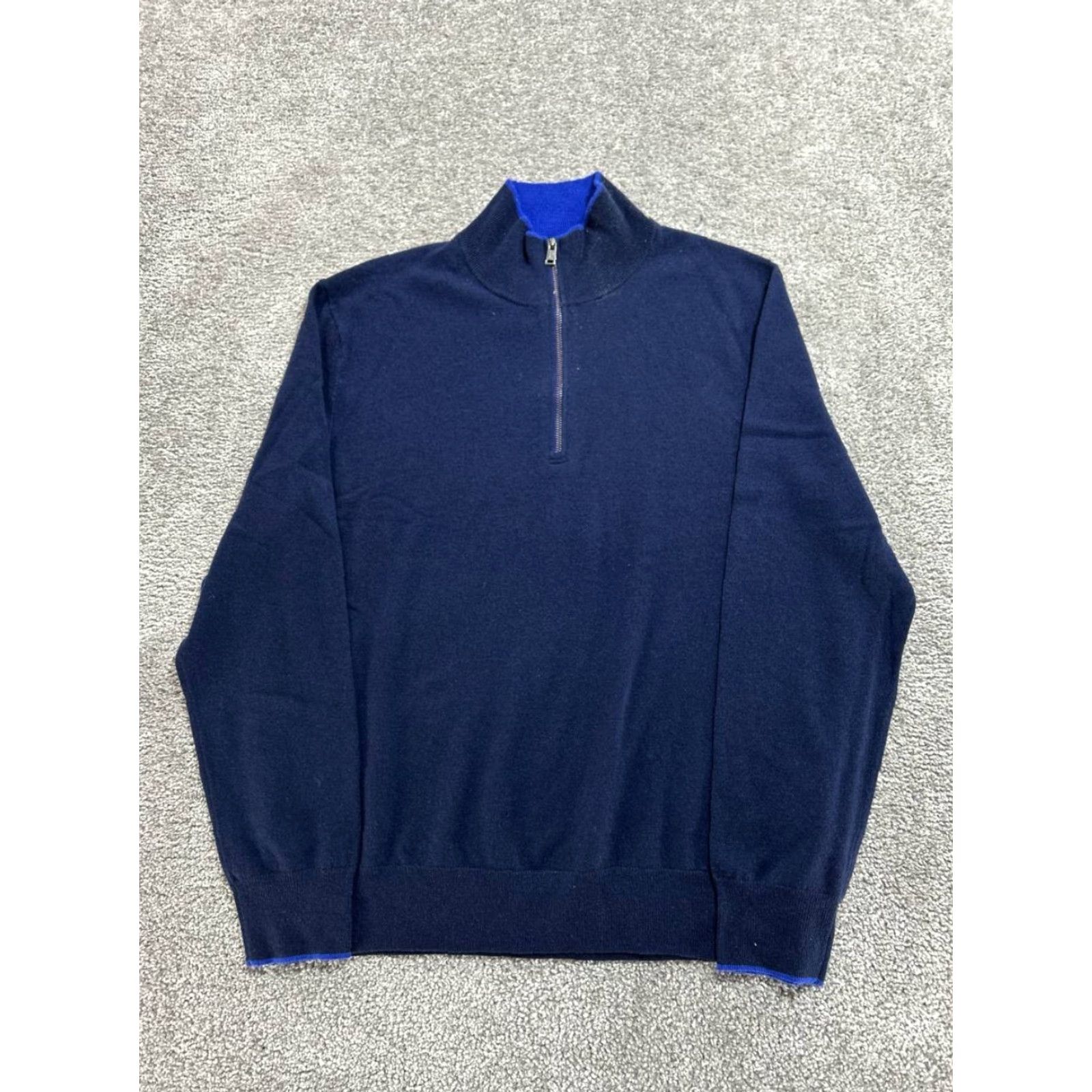 Polo Ralph Lauren Polo Ralph Lauren Golf Sweater Mens Large Blue Knit Washable Cashmere Mock Neck Size US L / EU 52-54 / 3 - 2 Thumbnail