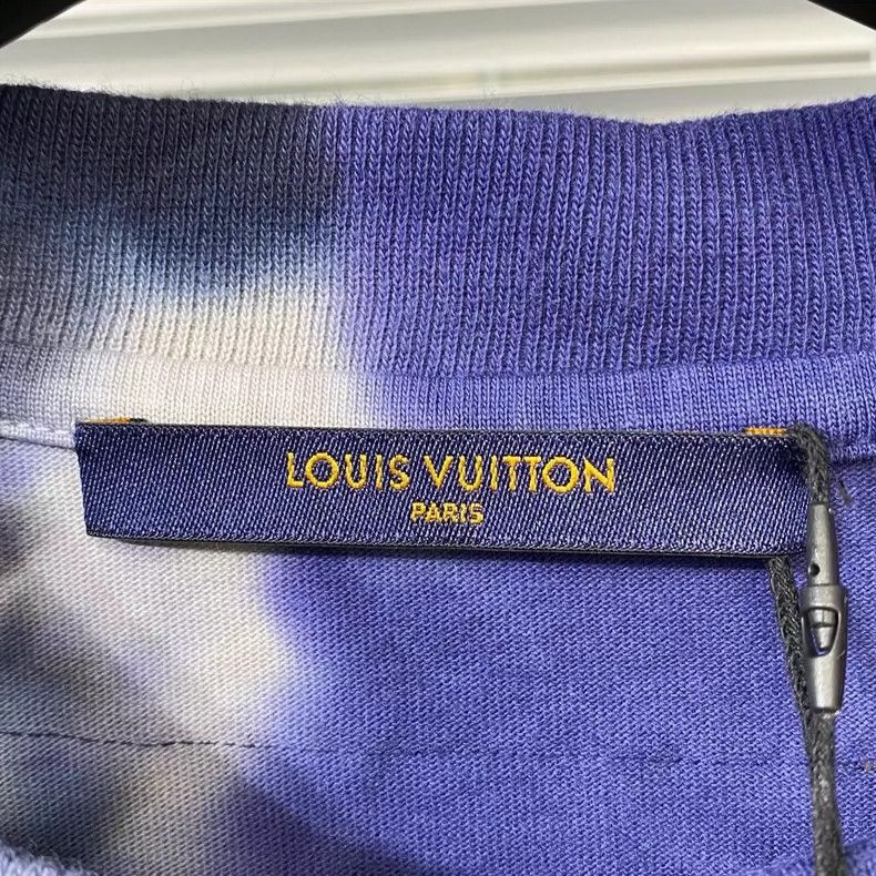 Louis Vuitton Louis Vuitton Blue tie-dye splash-ink short sleeves 2504-Ne Size US M / EU 48-50 / 2 - 3 Thumbnail