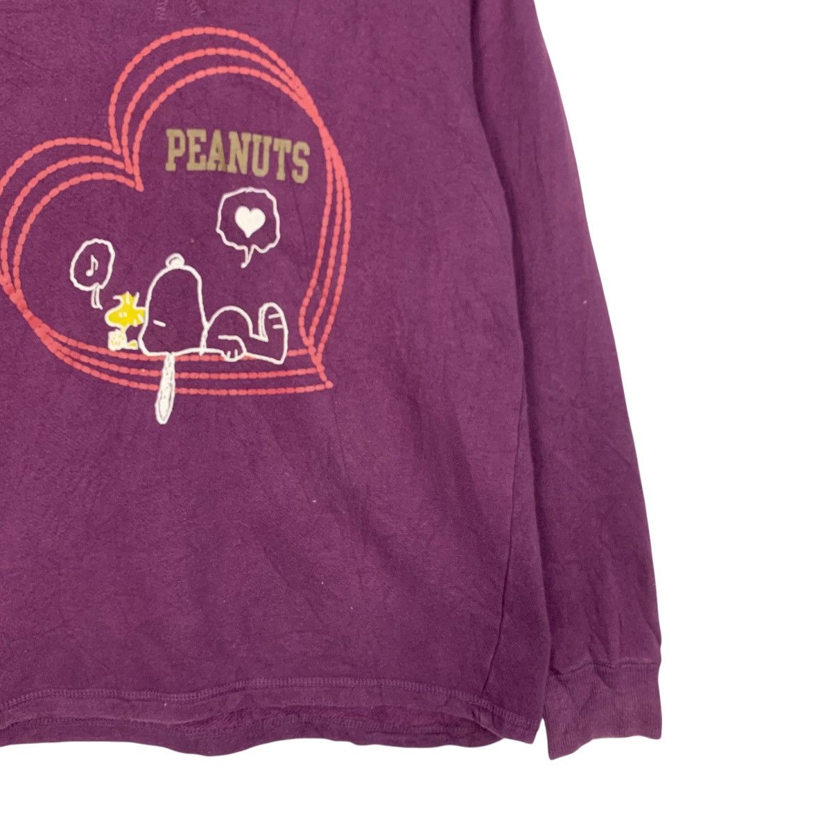 Peanuts PEANUTS SNOOPY Love Graphics Purple Sweatshirt #3540-C162 Size US L / EU 52-54 / 3 - 7 Thumbnail
