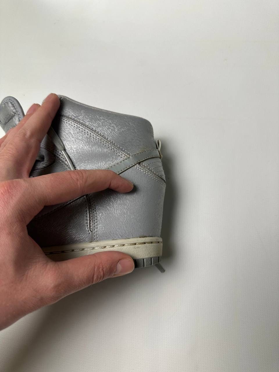 Nike 🔥Nike Dunk Sky Hi Cut Out Silver Sneakers Size US 8.5 / IT 38.5 - 13 Thumbnail