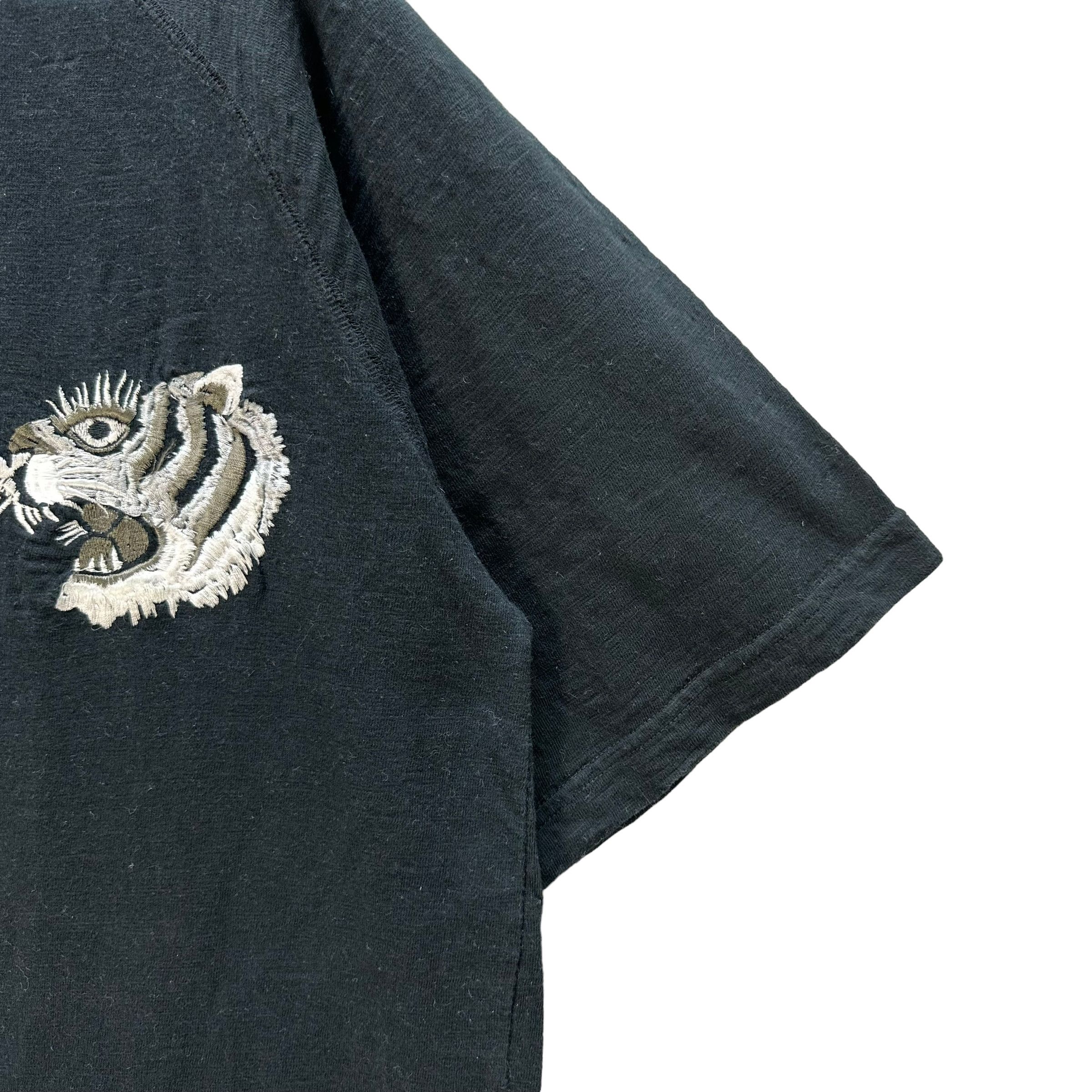 Japanese Brand Japan Tiger Embroidery Logo Half Button Tees #9154-63 Size US XL / EU 56 / 4 - 8 Thumbnail