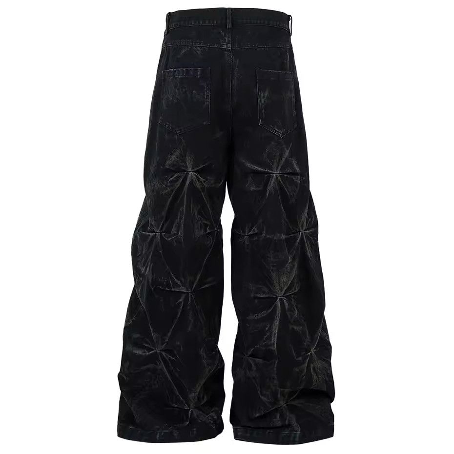 Japanese Brand × Other Retro Washed Pleated Wide Leg Denim Size US 35 - 4 Thumbnail