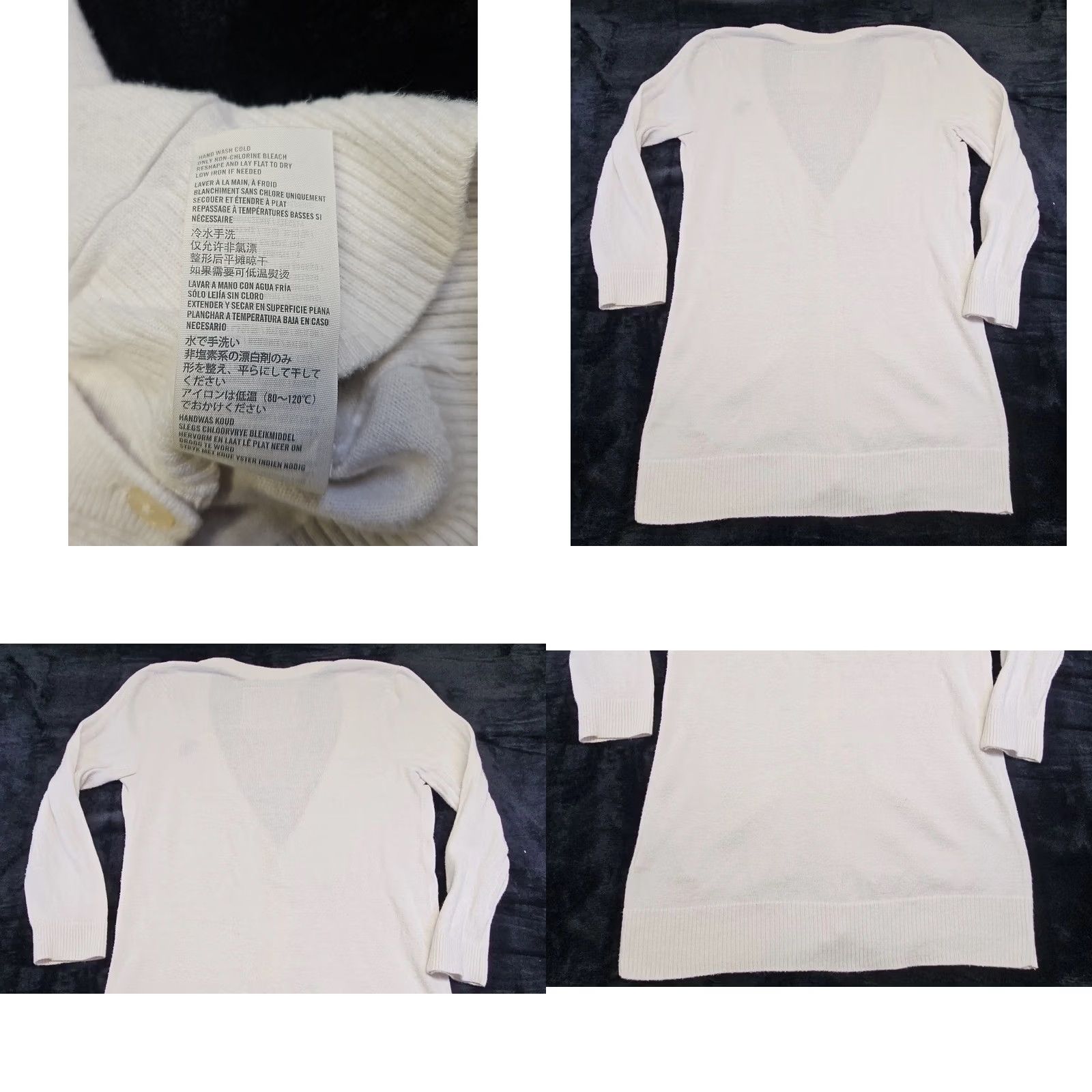 Abercrombie & Fitch Abercrombie & Fitch Cardigan Women’s V-Neck White Moose Logo M Sweater Preppy Long Sleeve Womens Size M / US 6-8 / IT 42-44 - 9 Thumbnail