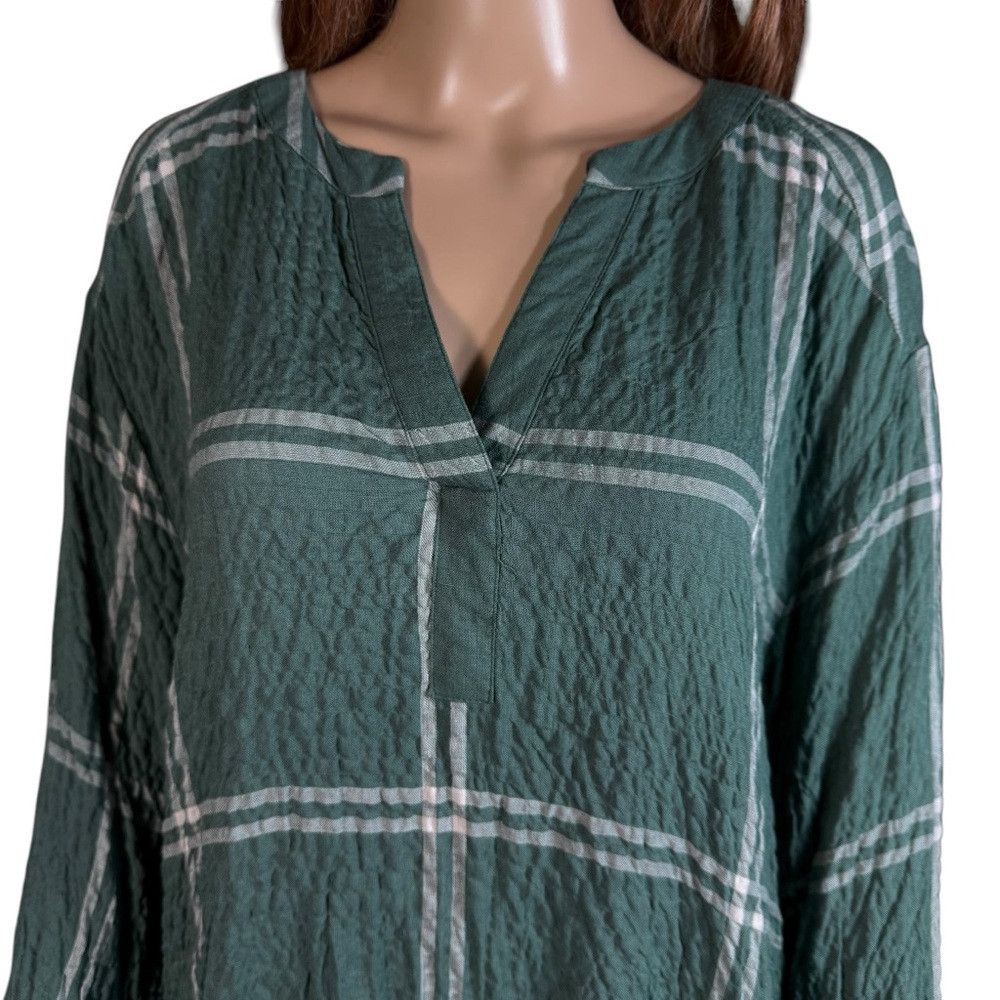 Other NWT New Jane and Delancey Textured Rayon Plaid Long Sleeve Size XXL / US 16-18 / IT 52-54 - 9 Thumbnail