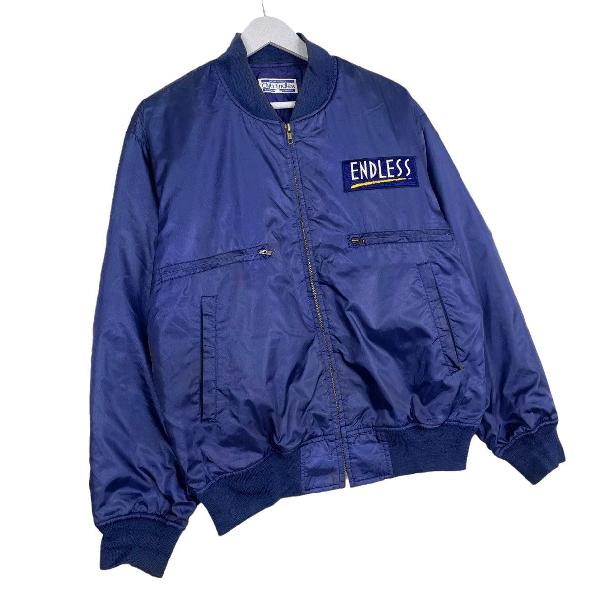Japanese Brand × Vintage 💥80s JAPAN ENDLESS RACING BOMBER JACKET Size US L / EU 52-54 / 3 - 4 Thumbnail