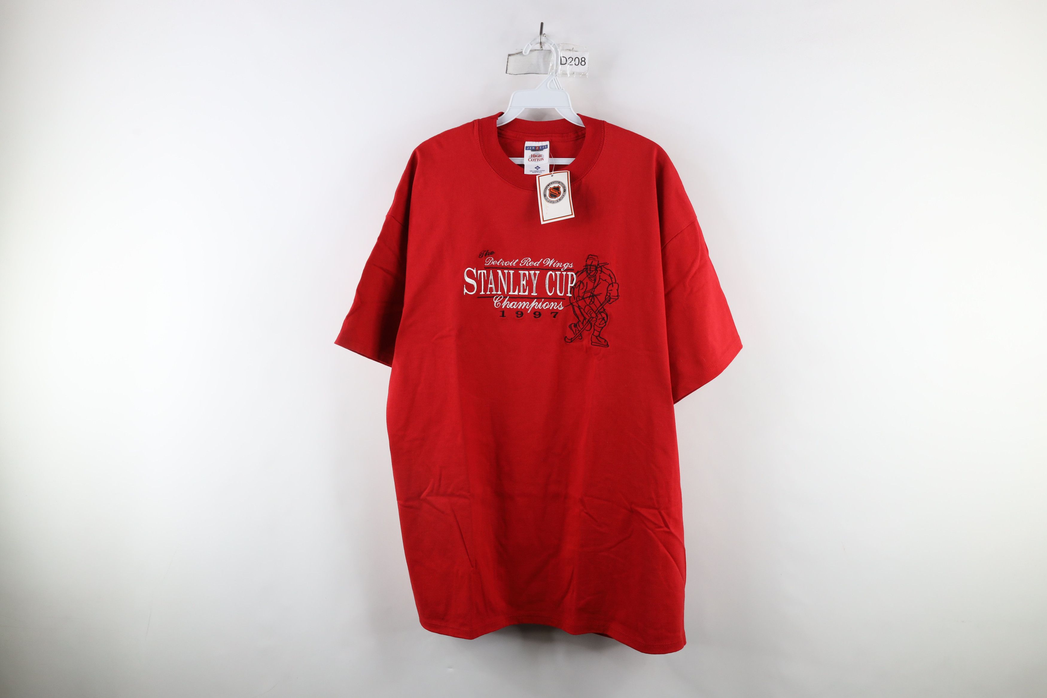 Vintage NOS Vintage 90s Champs Detroit Red Wings Hockey T-Shirt USA Size US XL / EU 56 / 4 - 1 Thumbnail