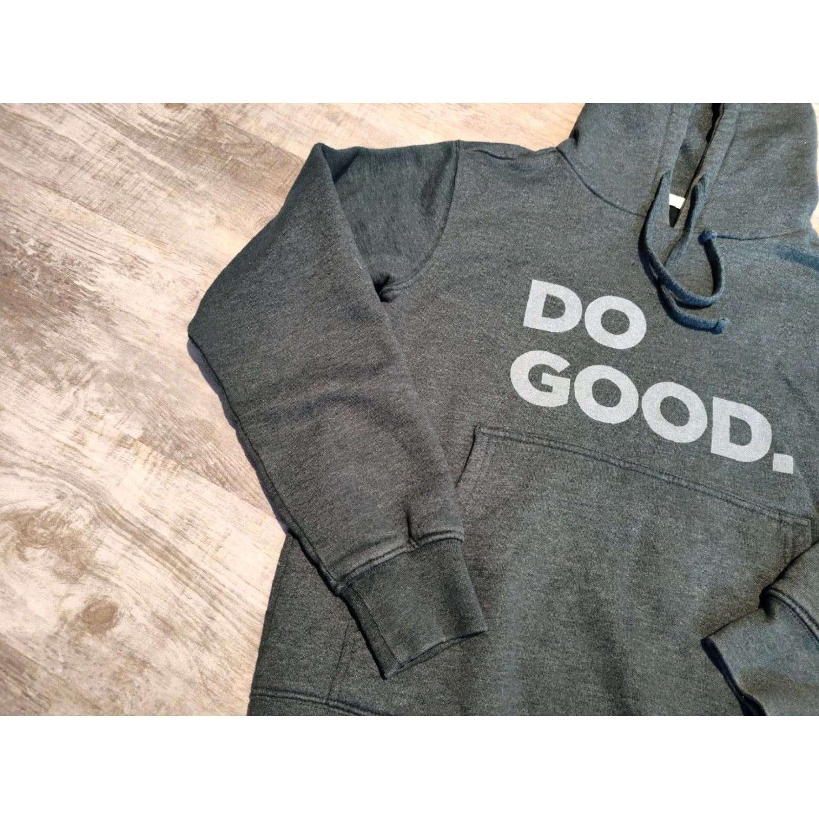 Cotopaxi Cotopaxi Hoodie Womens S Green Heather "Do Good" Graphic Fleece Pullover EUC Size S / US 4 / IT 40 - 3 Thumbnail