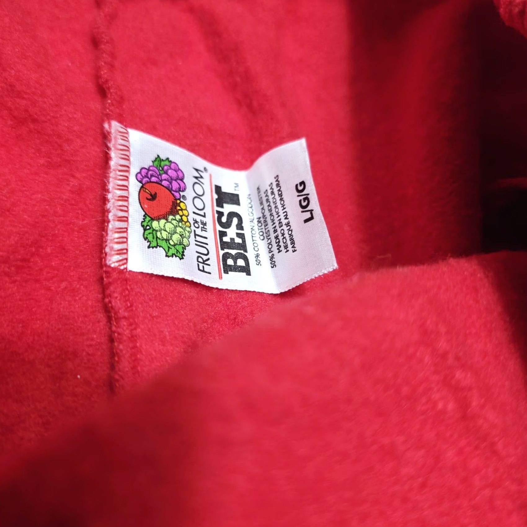Fruit Of The Loom VINTAGE Fruit of the Loom Best Men's L Red Sweatpants Pockets Pant 90s Cotton Blend Fleece Sweatpants Regular Mens Size US 33 - 6 Thumbnail