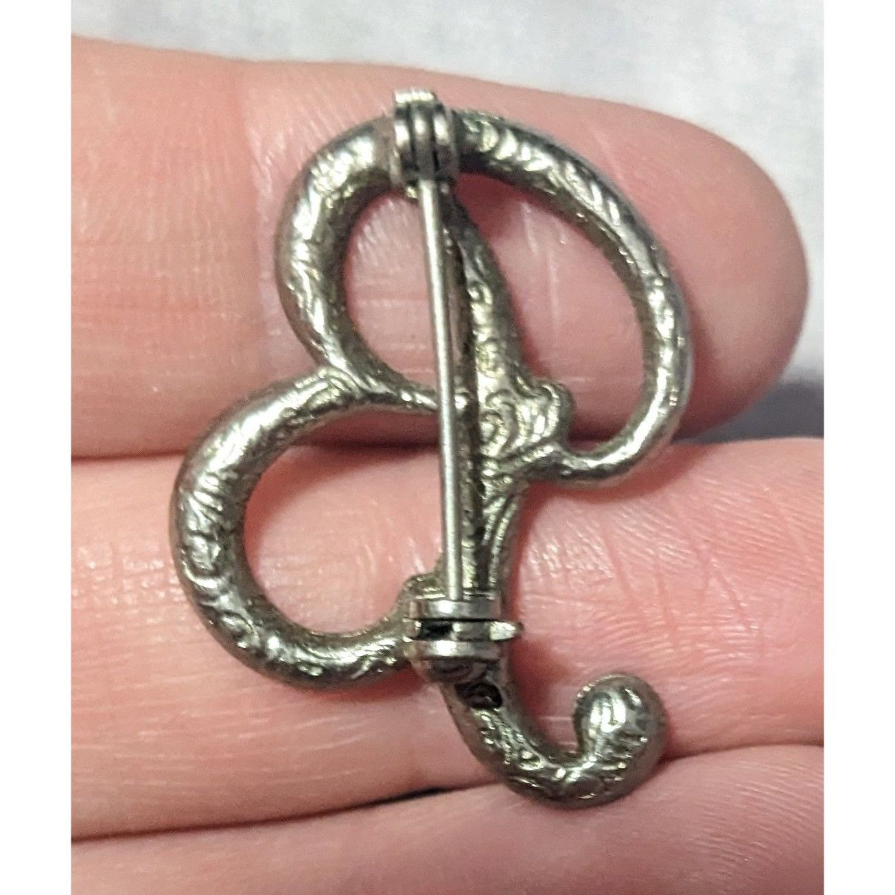 Other Whimsical Glam Cursive B Aurora Borealis Rhinestone Silver T Size ONE SIZE - 6 Thumbnail