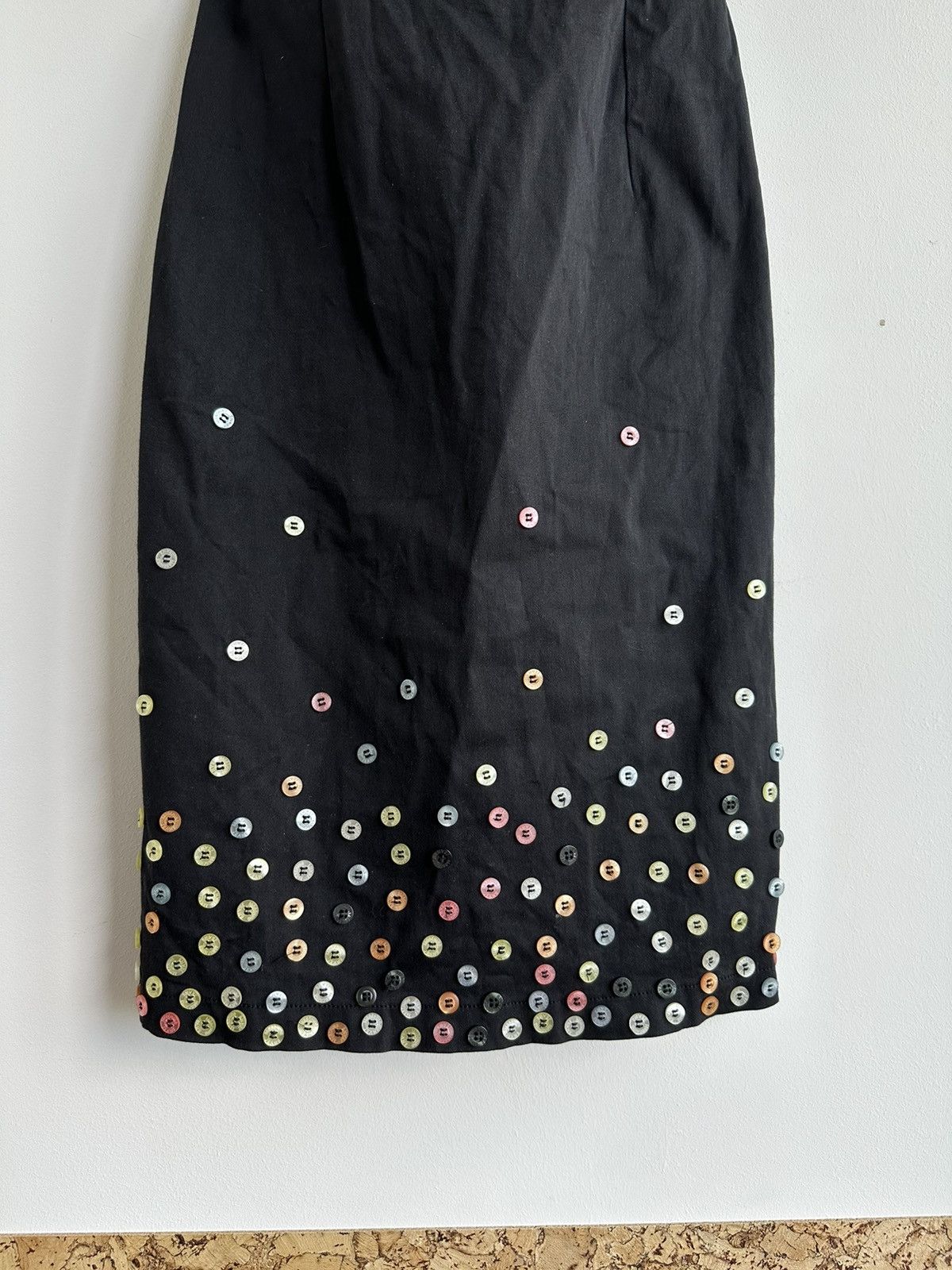 Moschino MOSCHINO JEANS Buttons Decorated Black Strapless Dress US 8 Size M / US 6-8 / IT 42-44 - 3 Thumbnail