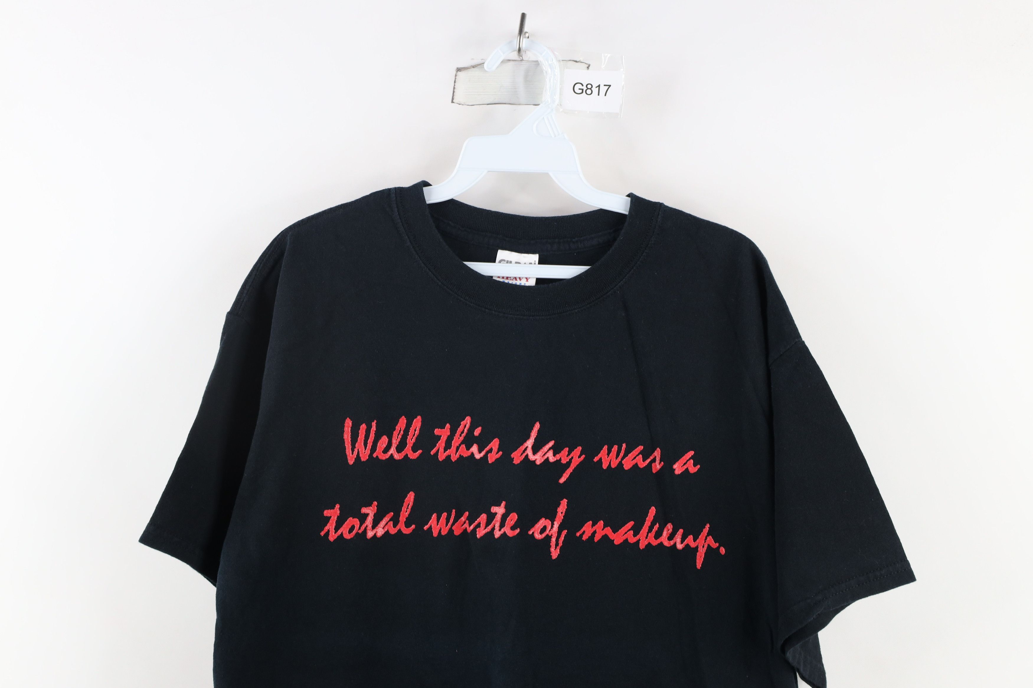 Vintage Vintage 90s This Day Was A Total Waste of Makeup T-Shirt Size L / US 10 / IT 46 - 2 Thumbnail