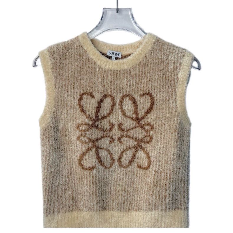 Loewe LOEWE Plaid pattern jacquard casual round neck vest Size S / US 4 / IT 40 - 1 Thumbnail