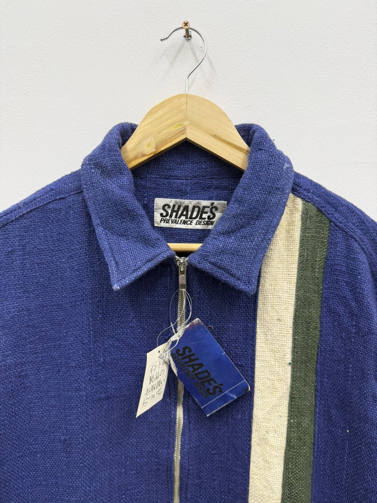 Japanese Brand Shades Prevalence Blue Hand Woven Zip Up Jacket Size US M / EU 48-50 / 2 - 3 Thumbnail