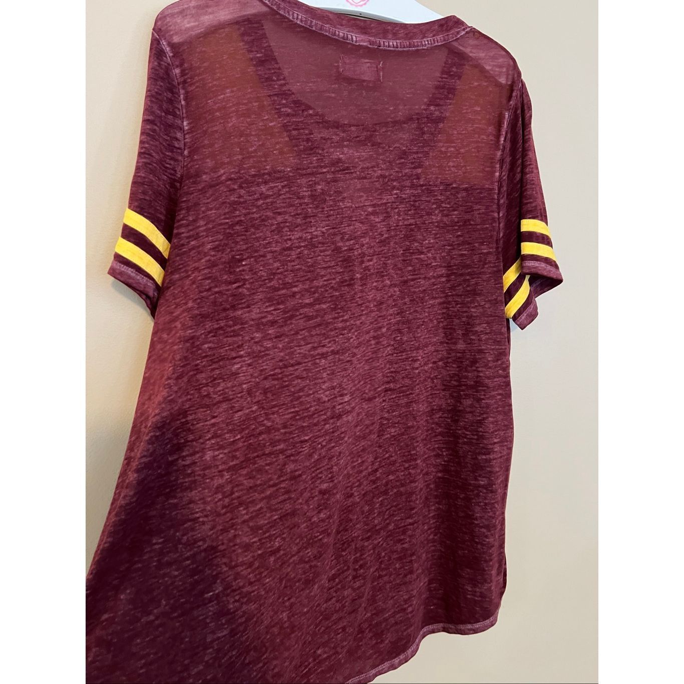 Other Maurices 24/7 Maroon And Yellow T-Shirt Woman’s Size 0X Size XL / US 12-14 / IT 48-50 - 8 Thumbnail