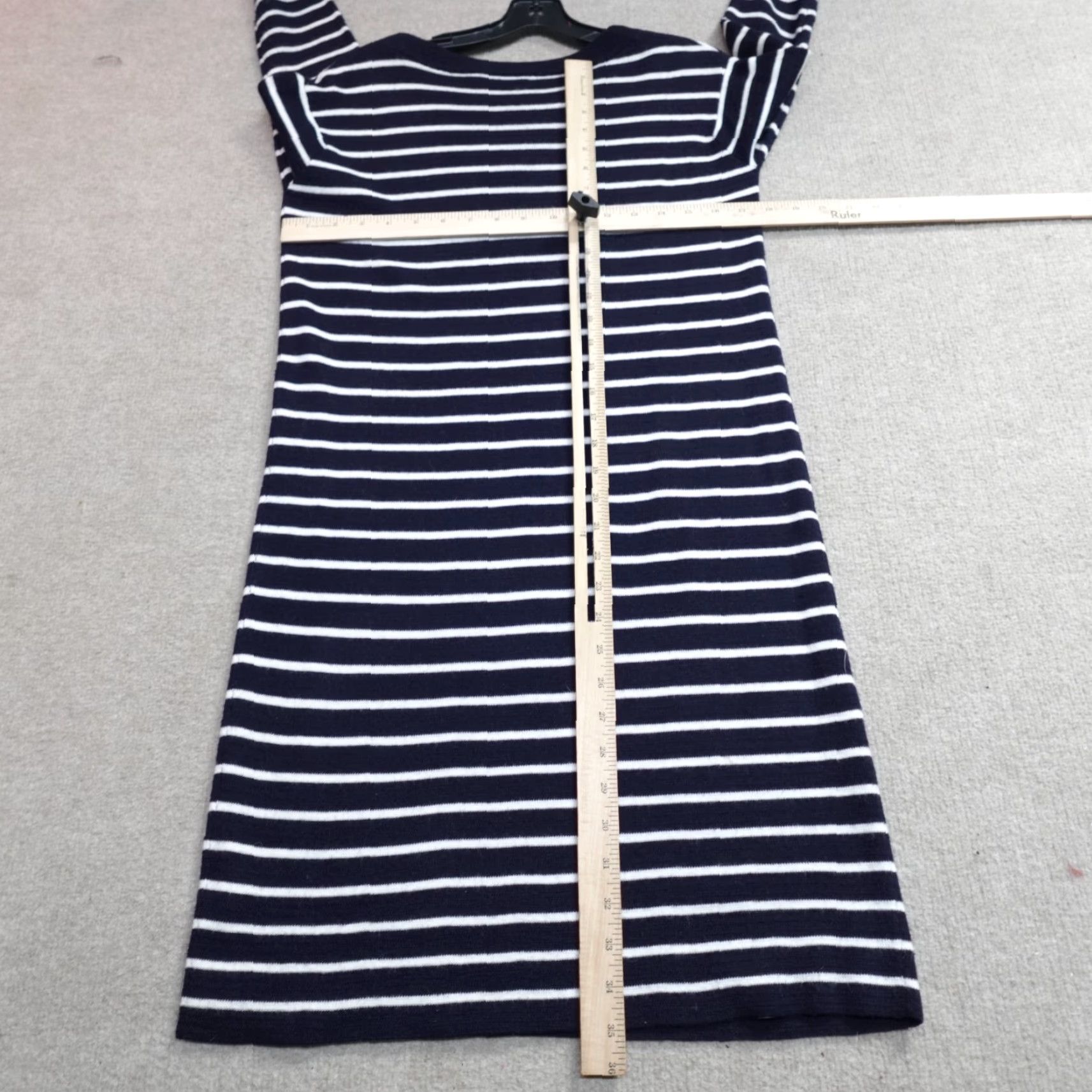 J.Crew J.Crew Womens Dress XS Blue Striped 100% Wool Sweater C8987 Size XS / US 0-2 / IT 36-38 - 6 Thumbnail
