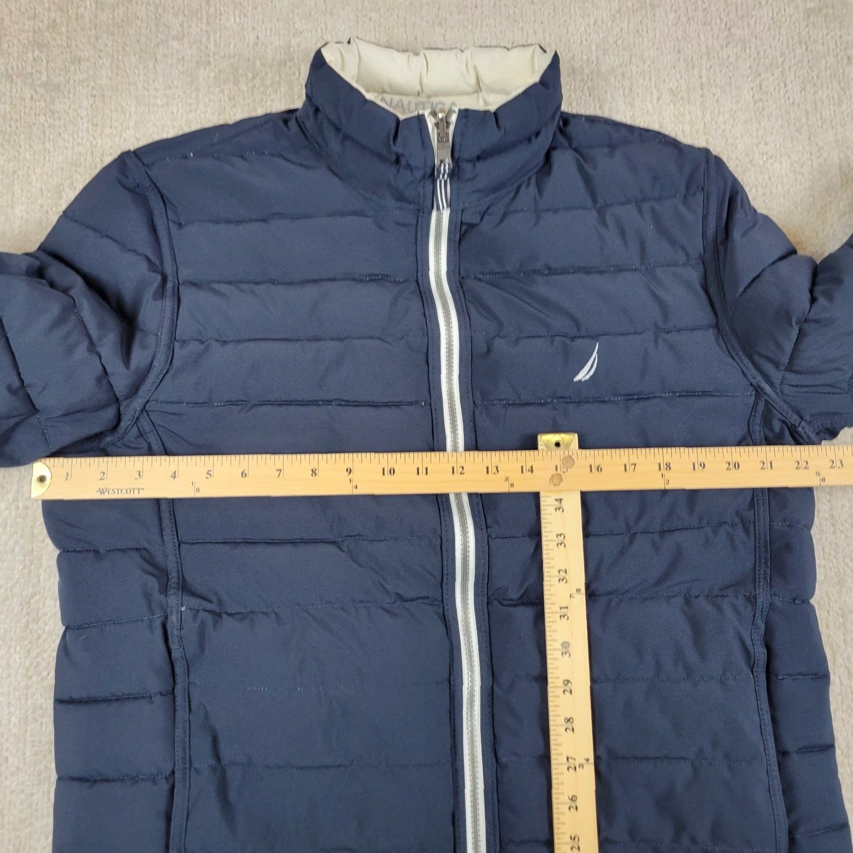 Nautica Nautica Reversible Puffer Jacket Mens L Multicolor Zip Full Lightweight Quilted Winter Fall Size US L / EU 52-54 / 3 - 6 Thumbnail
