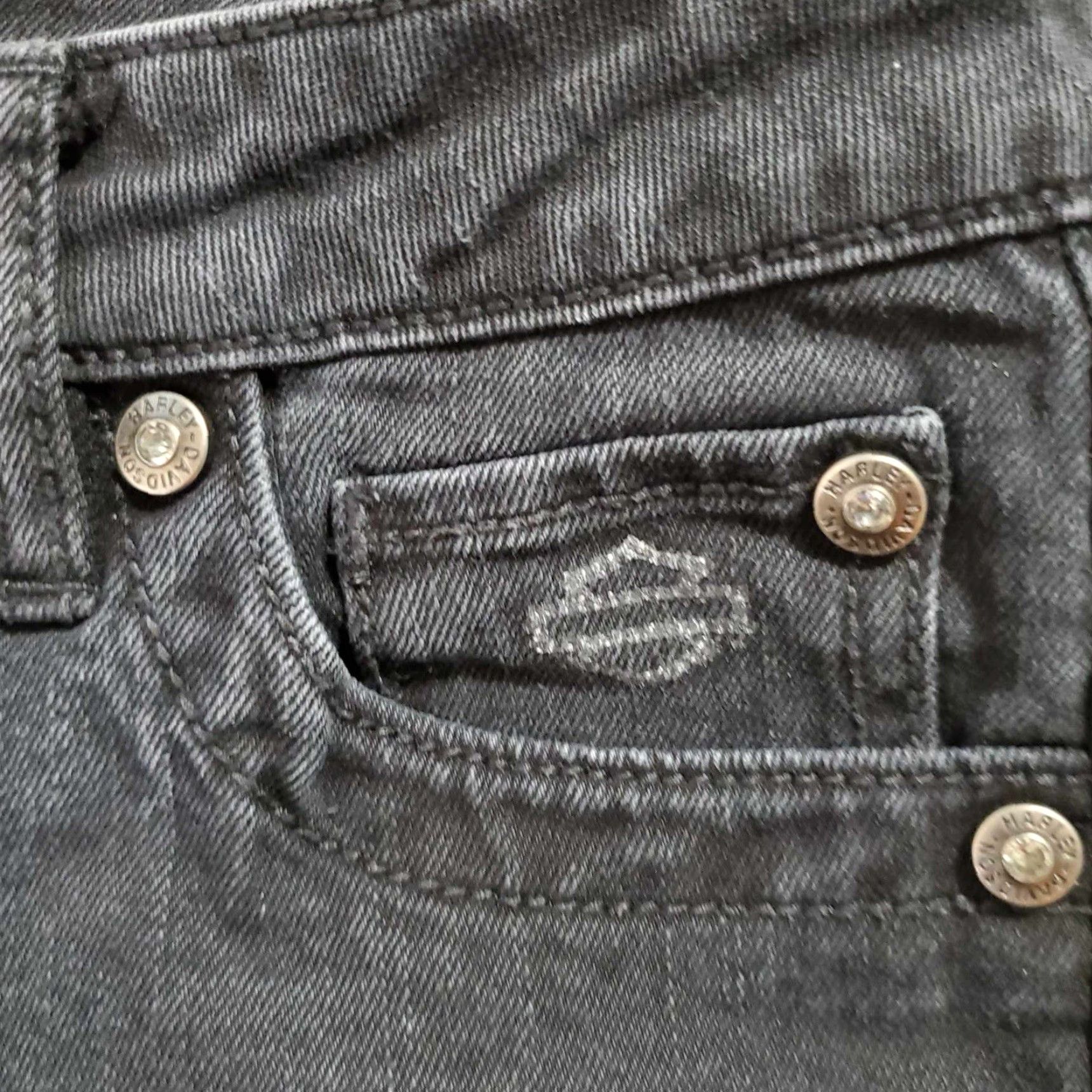 Harley Davidson VINTAGE Harley-Davidson Womens Jeans Black 0 Stretch 26x29 Womens Harley-Davidson Jeans Black 0 Stretch 26x29 Size 26" / US 2 / IT 38 - 4 Thumbnail
